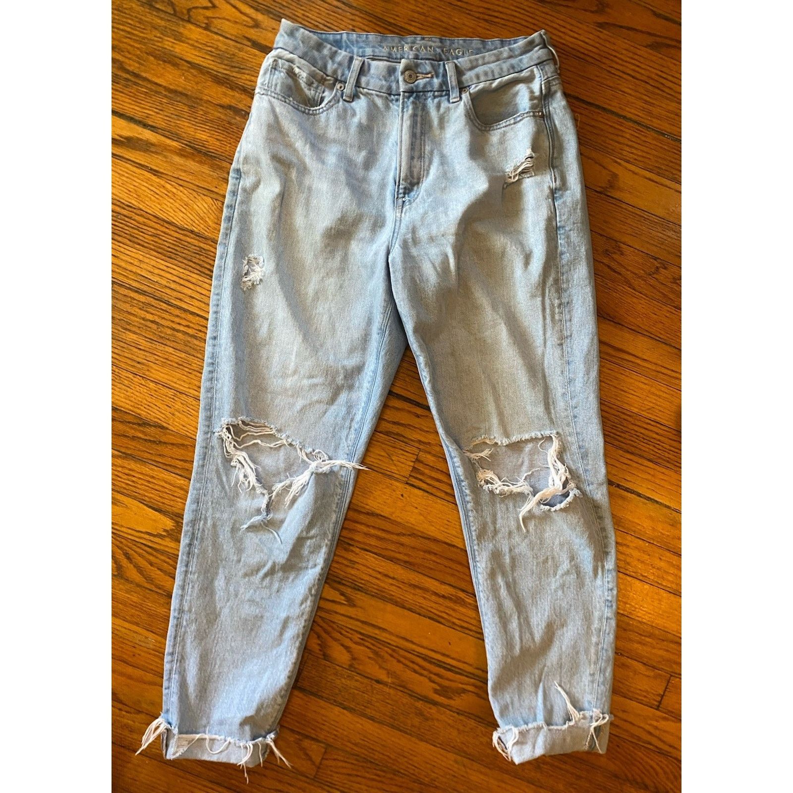 American Eagle Outfitters American Eagle Stretch Distressed Jeans Women’s 6 Size 28" / US 6 / IT 42 - 1 Thumbnail