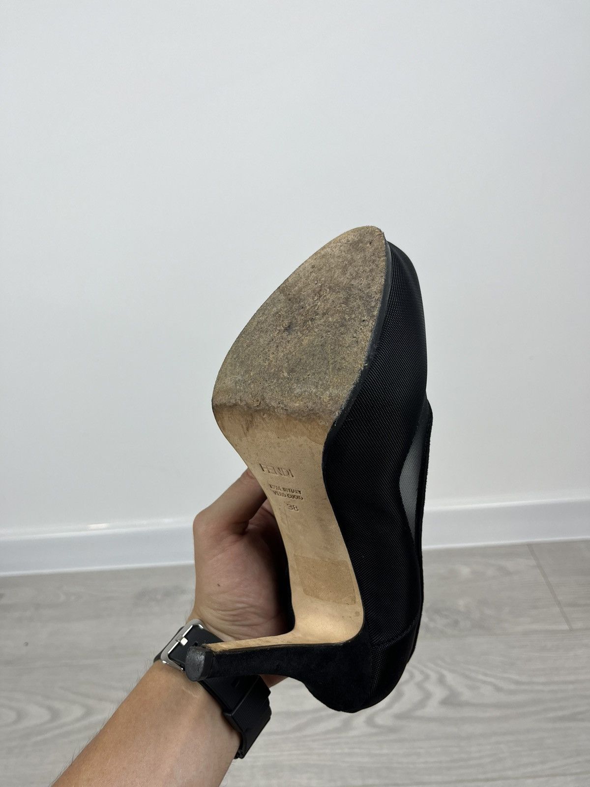 Fendi Fendi Black Mesh Women’s Hi Heels 38 IT Size US 8 / IT 38 - 13 Thumbnail