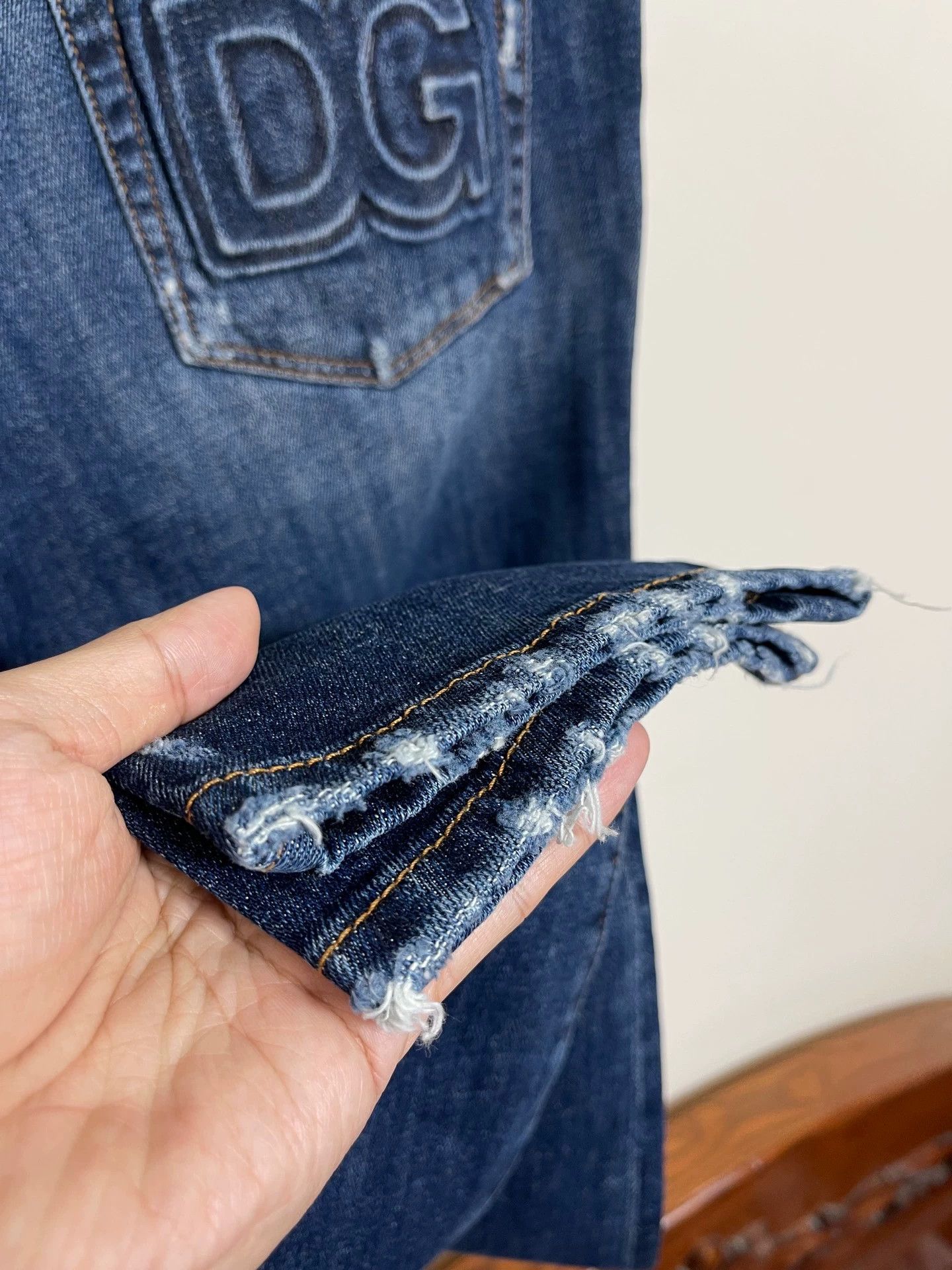 Dolce & Gabbana Dolce&Gabbana Slim Blue Distressed Jeans 50 Size US 34 / EU 50 - 6 Thumbnail