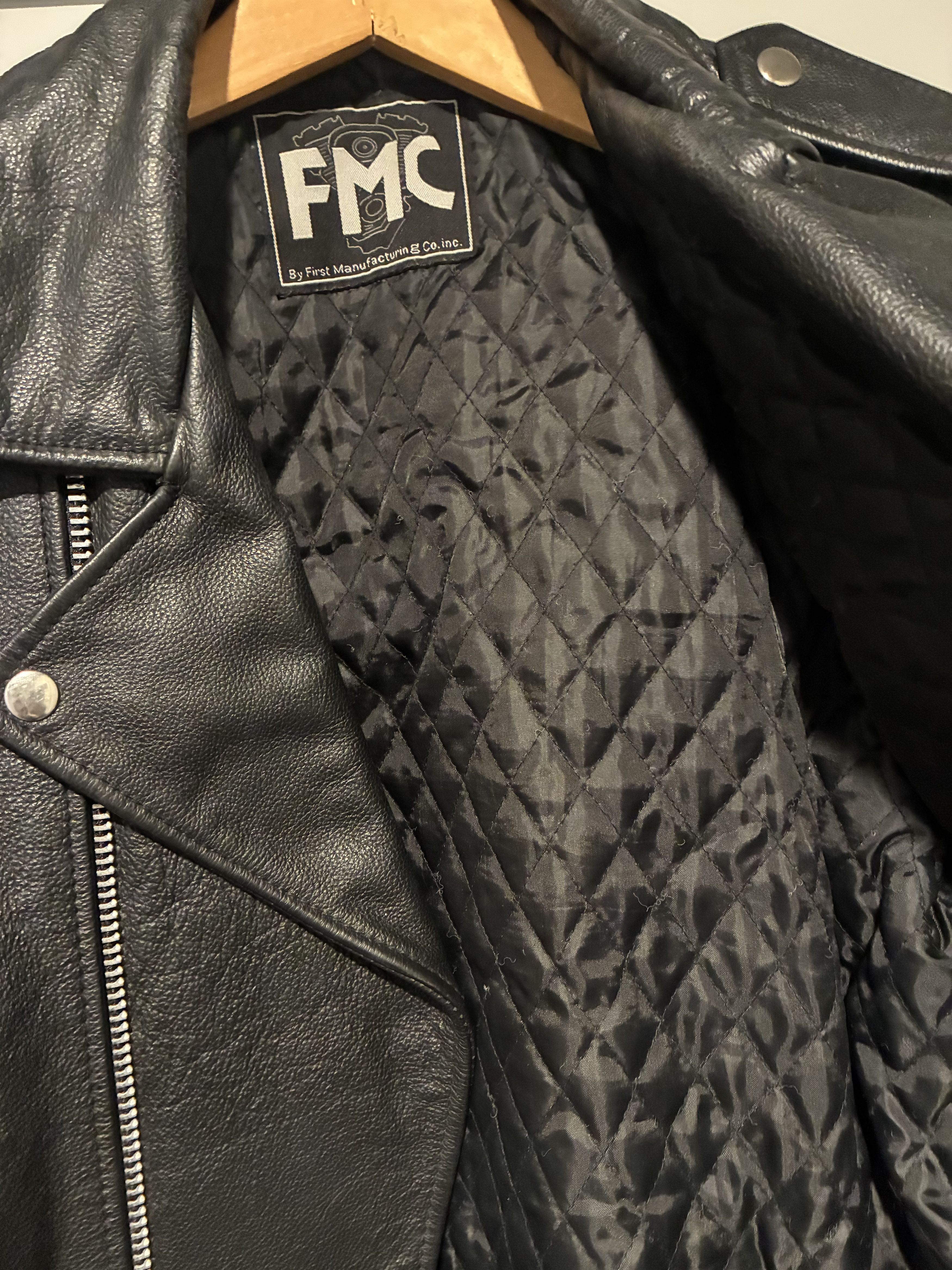 Fmc FMC leather biker jacket classic 100% genuine leather Size US S / EU 44-46 / 1 - 2 Thumbnail