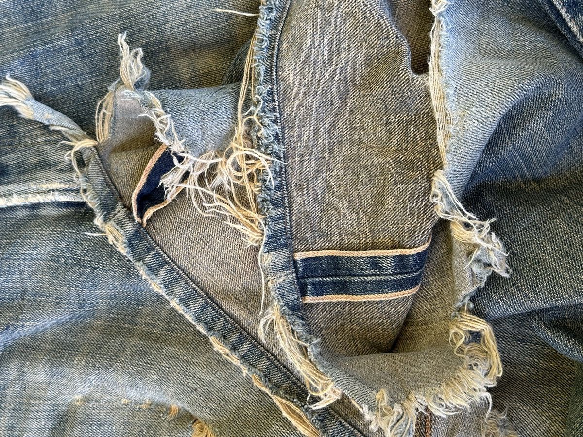 Kapital Trashed Distress Vintage Edwin 505X Selvedge Denim 31x41 Size US 31 - 11 Thumbnail