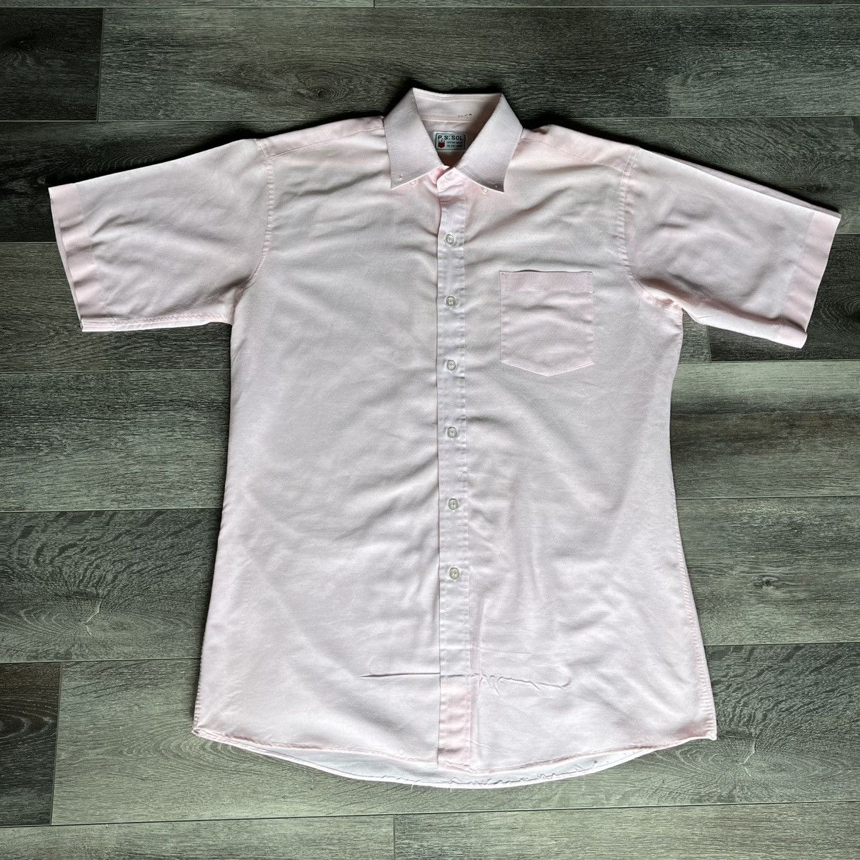 Vintage Vintage 1980s Tailor Light Pink Short Sleeve Button Up Shirt Size US L / EU 52-54 / 3 - 1 Thumbnail