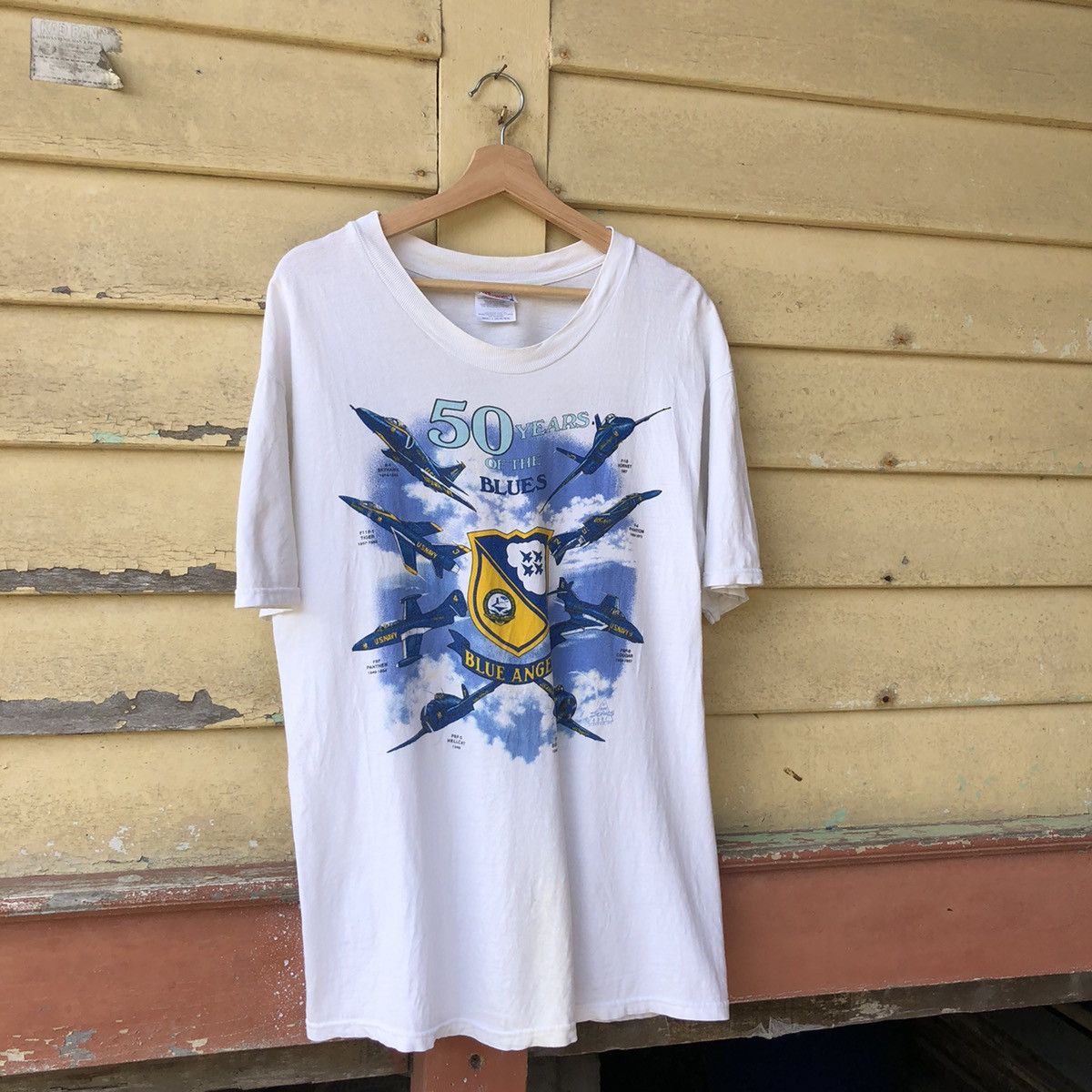 Army Of Me Vintage 90s 50 Years Of The Blues Angels Tshirt Size US L / EU 52-54 / 3 - 2 Thumbnail