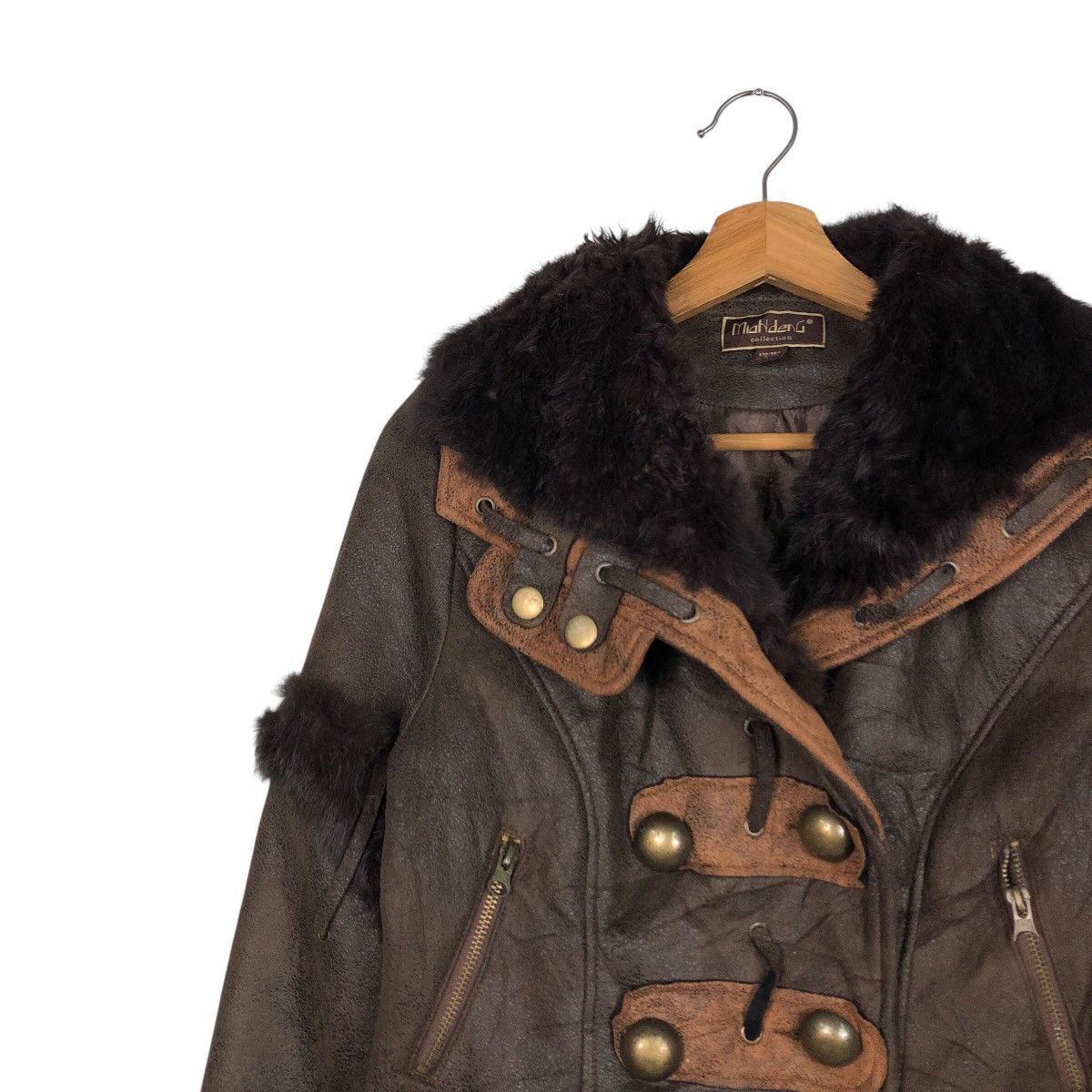 Japanese Brand 📌Cropped Biker Soft Leather Jacket Mian Deng Issey Miyake Size US L / EU 52-54 / 3 - 8 Thumbnail