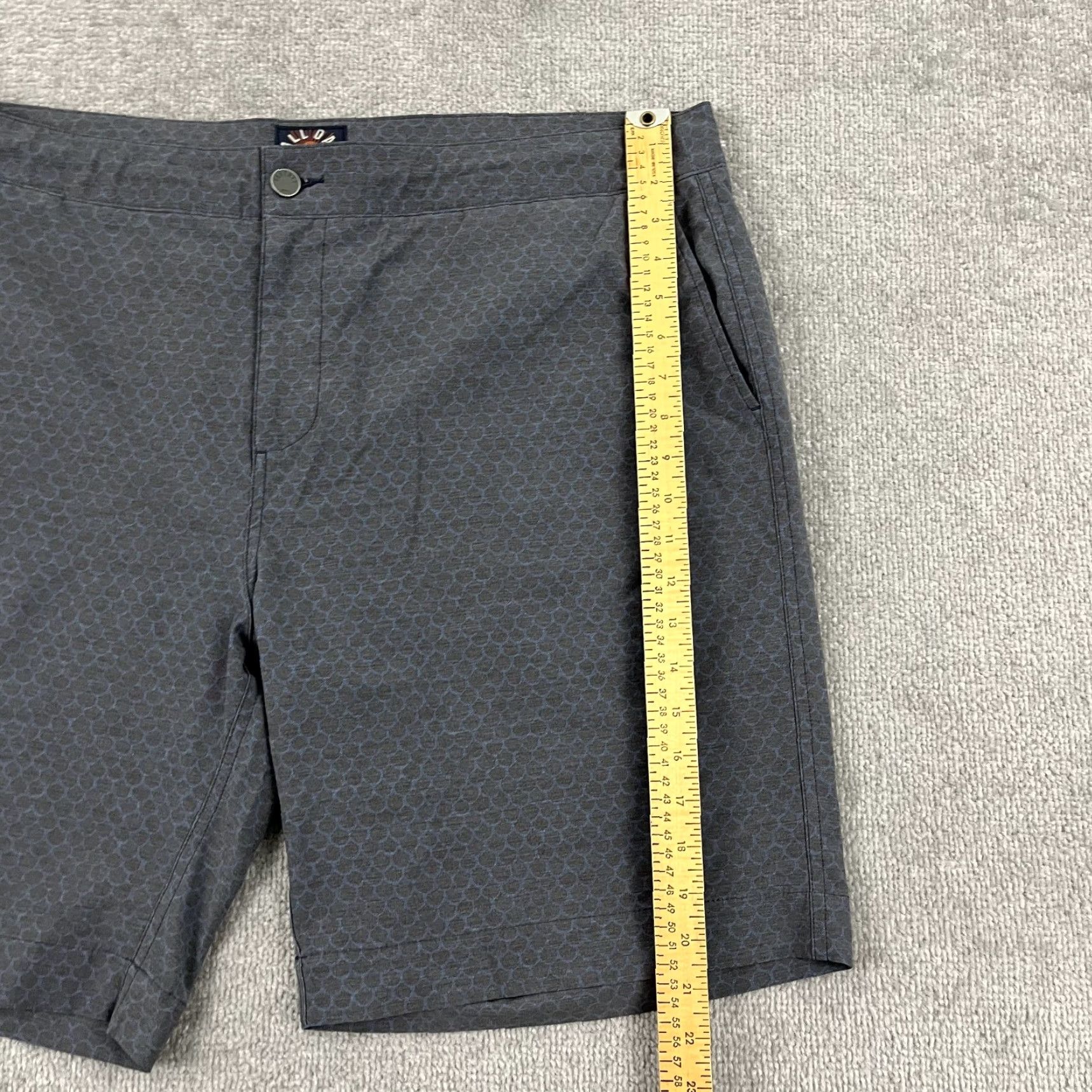 Faherty Faherty All Day Chino Shorts Mens 42 x 9" Gray Blue Scales Drawstring Casual Chino Shorts Mens 42 Size US 42 / EU 58 - 6 Thumbnail