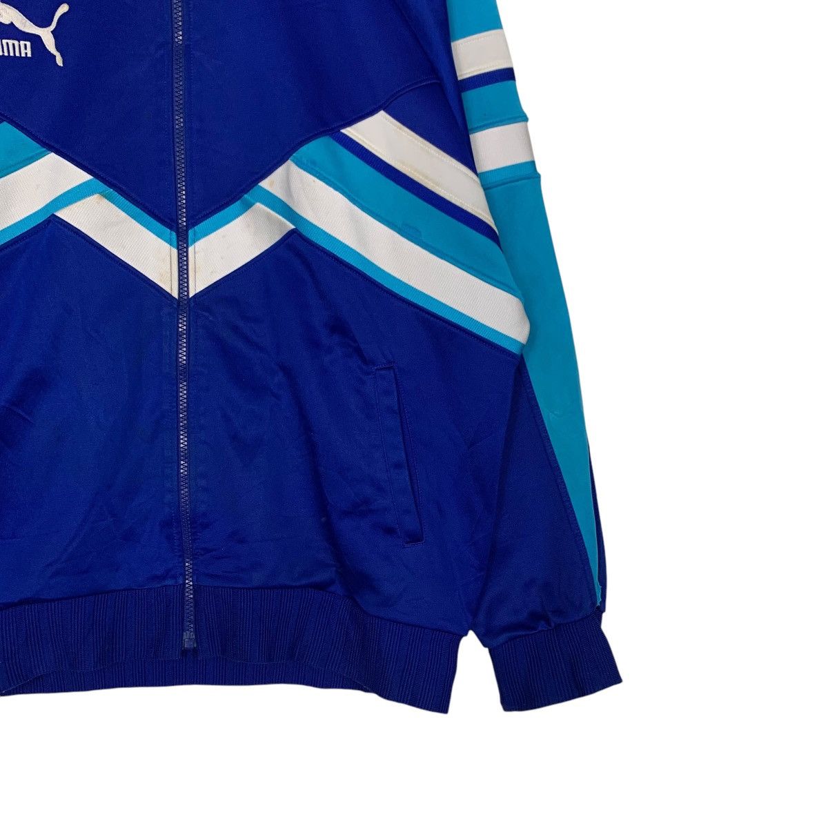 Puma Vintage 90s PUMA x HIT UNION Chevron Track Jacket #2708-C122 Size US L / EU 52-54 / 3 - 4 Thumbnail