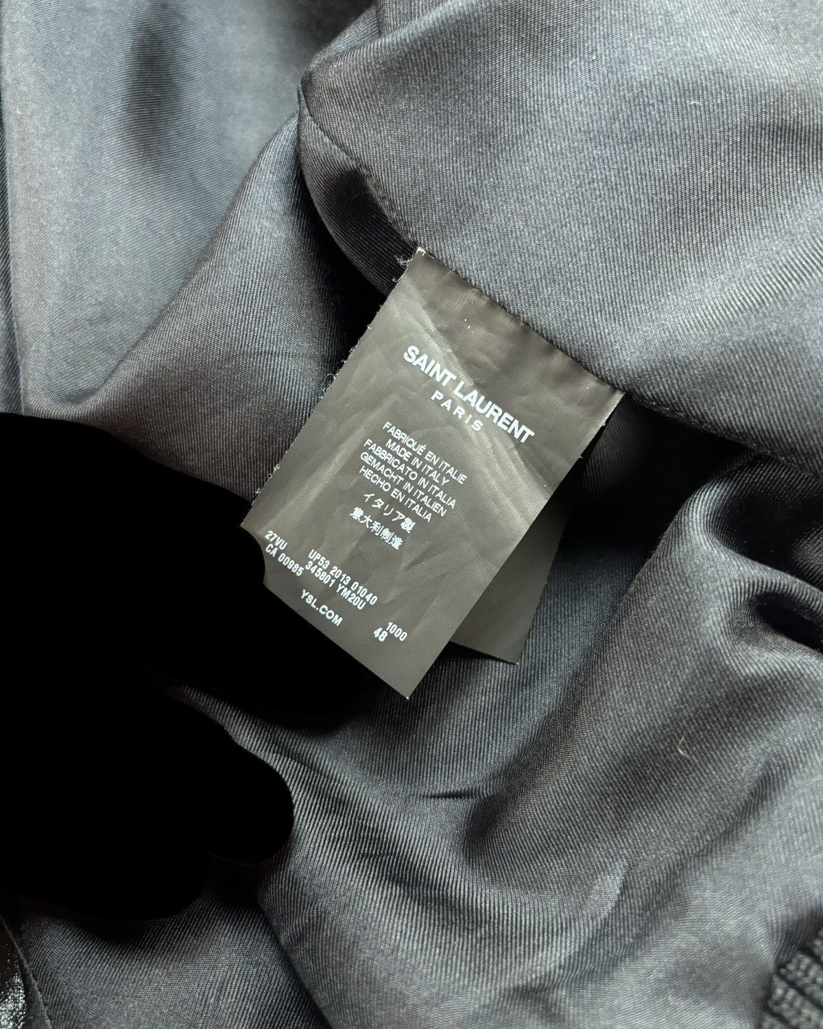 Saint Laurent Paris Saint Laurent Ss14 Waxed Glitter Teddy Bomber Size US M / EU 48-50 / 2 - 8 Thumbnail