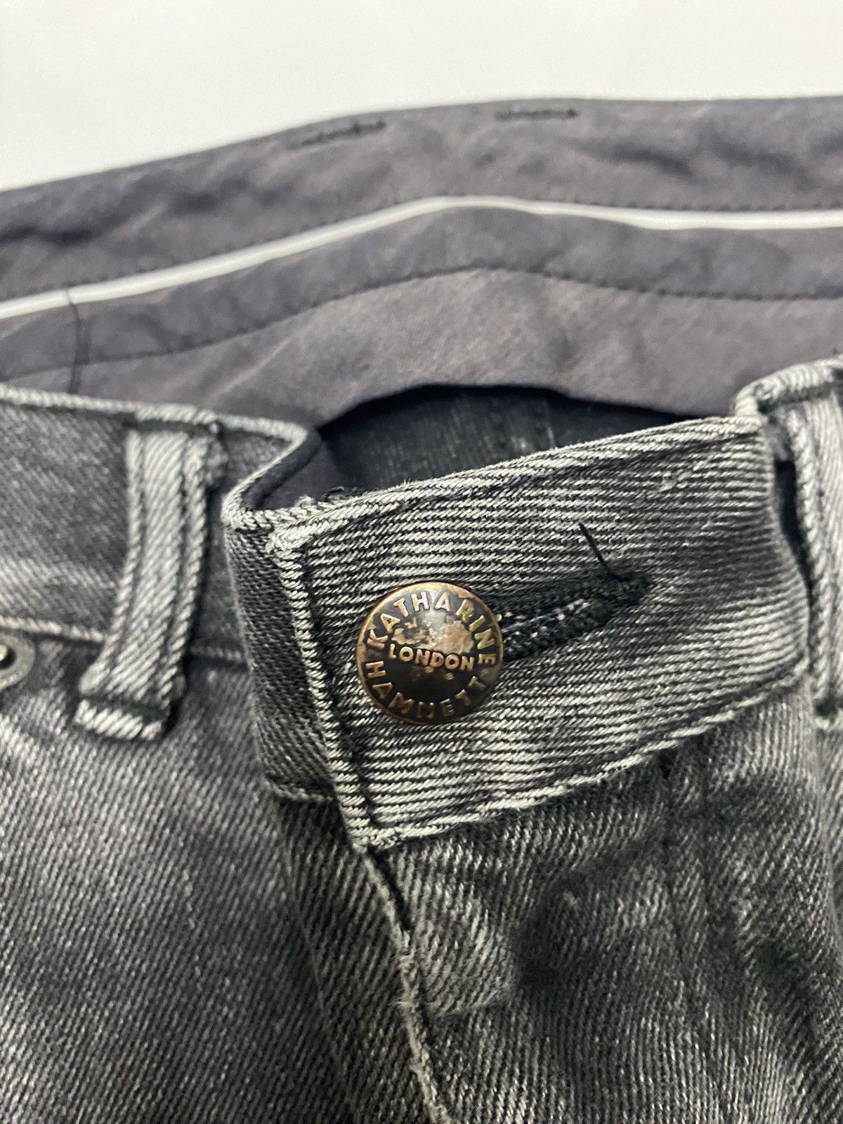 If Six Was Nine × Katharine Hamnett London KATHARINE HAMNETT LONDON DISTRESS BLACK DENIM JEANS Size US 30 / EU 46 - 9 Thumbnail