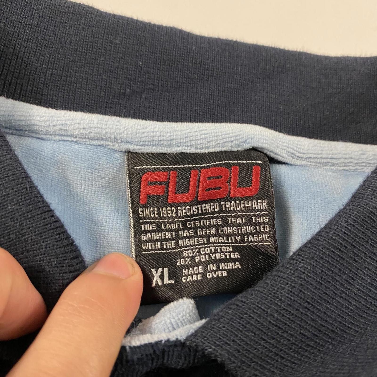 Fubu Y2K Fubu Velvet Navy Blue Polo Shirt Size US XL / EU 56 / 4 - 3 Thumbnail