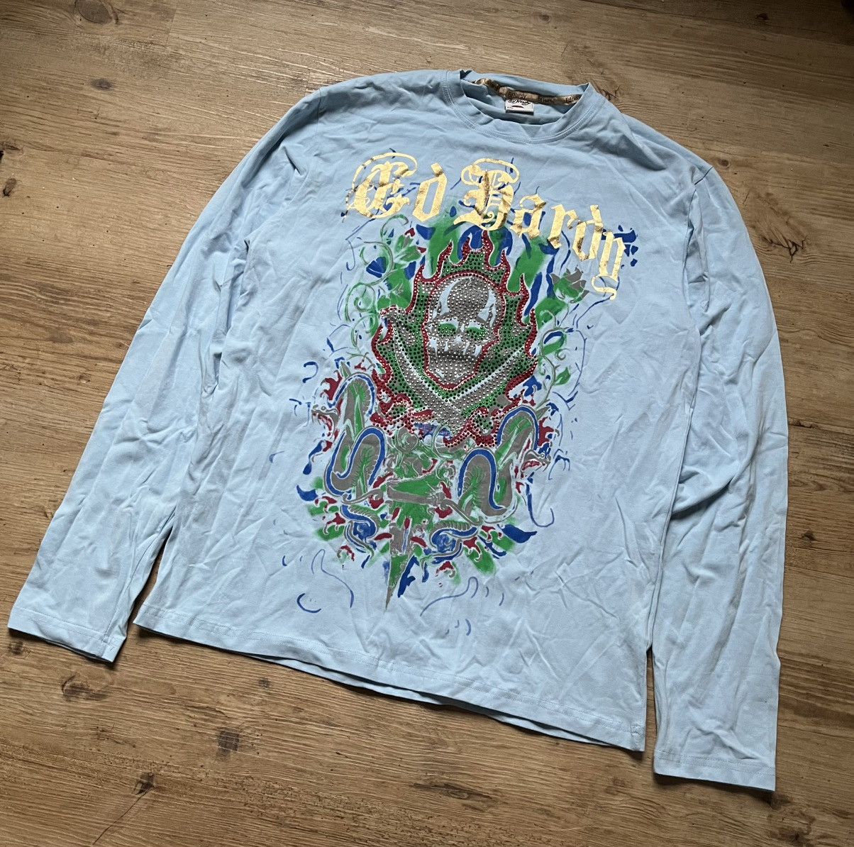 Ed Hardy Ed hardy double big logo longsleeve shirt Size US XL / EU 56 / 4 - 1 Thumbnail