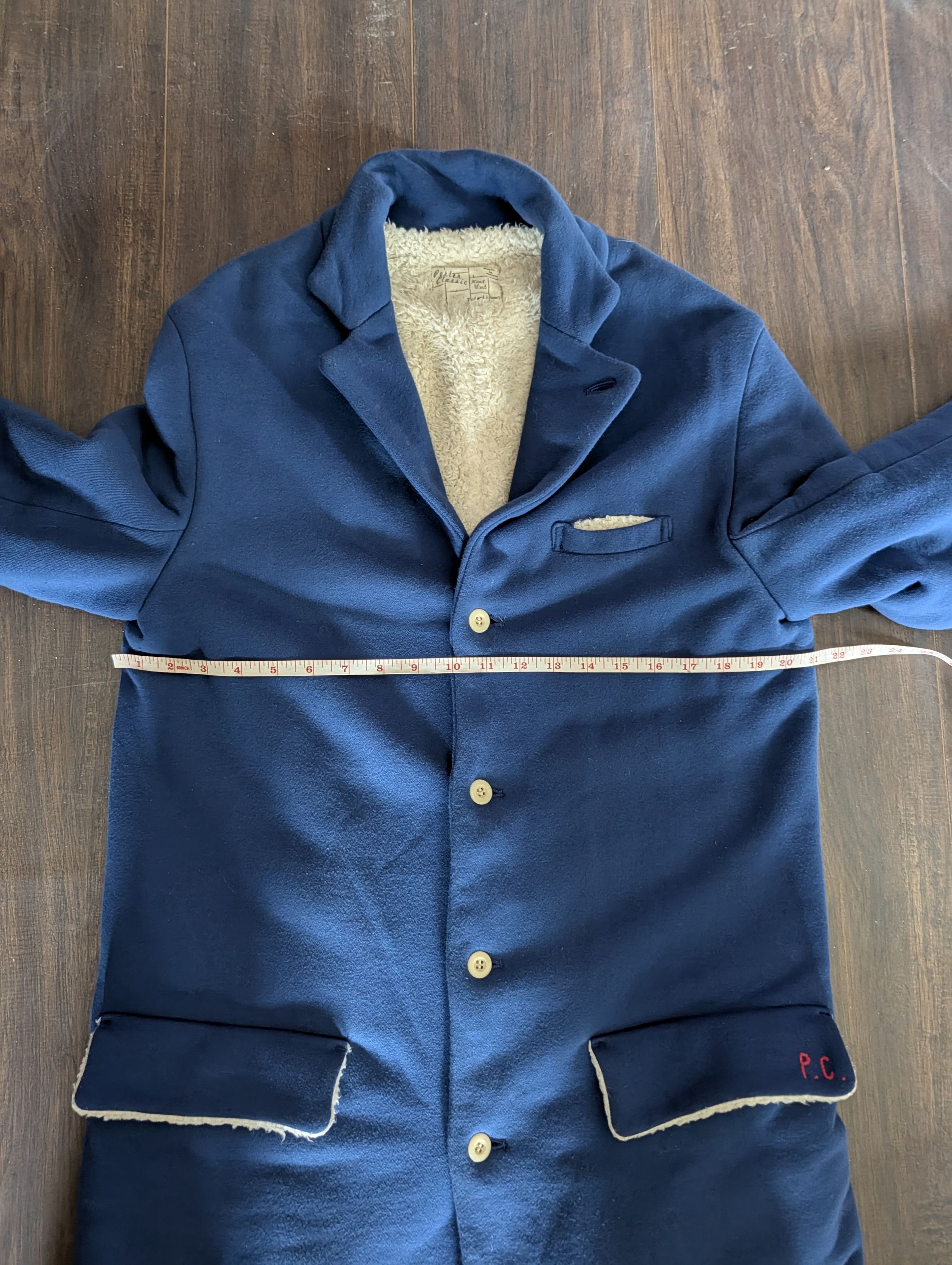 Porter PORTER CLASSIC Sherpa lined P.C. embroidery overcoat Japan Size US M / EU 48-50 / 2 - 18 Thumbnail