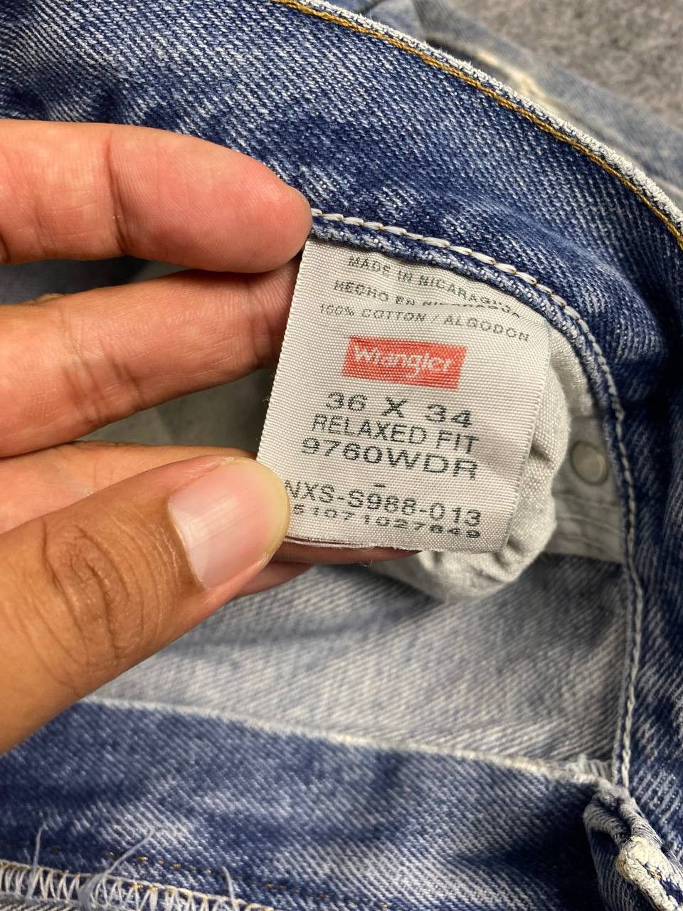 Wrangler vintage wrangler relaxed fit distressed denim Size US 38 / EU 54 - 14 Thumbnail