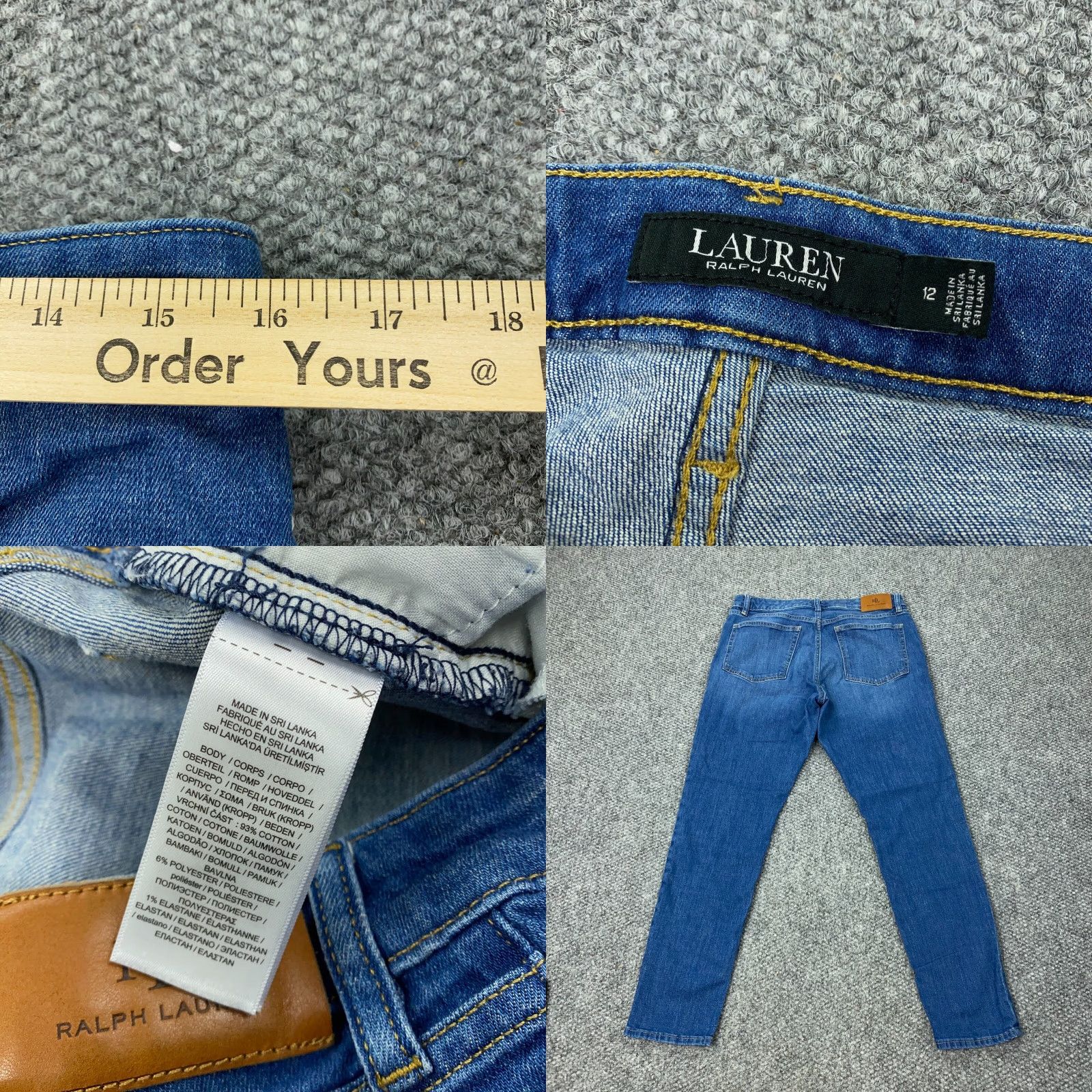 Ralph Lauren Ralph Lauren Jeans Womens Size 12 Blue Faded Stretch Mid Rise Tapered Size 32" / US 10 / IT 46 - 8 Thumbnail