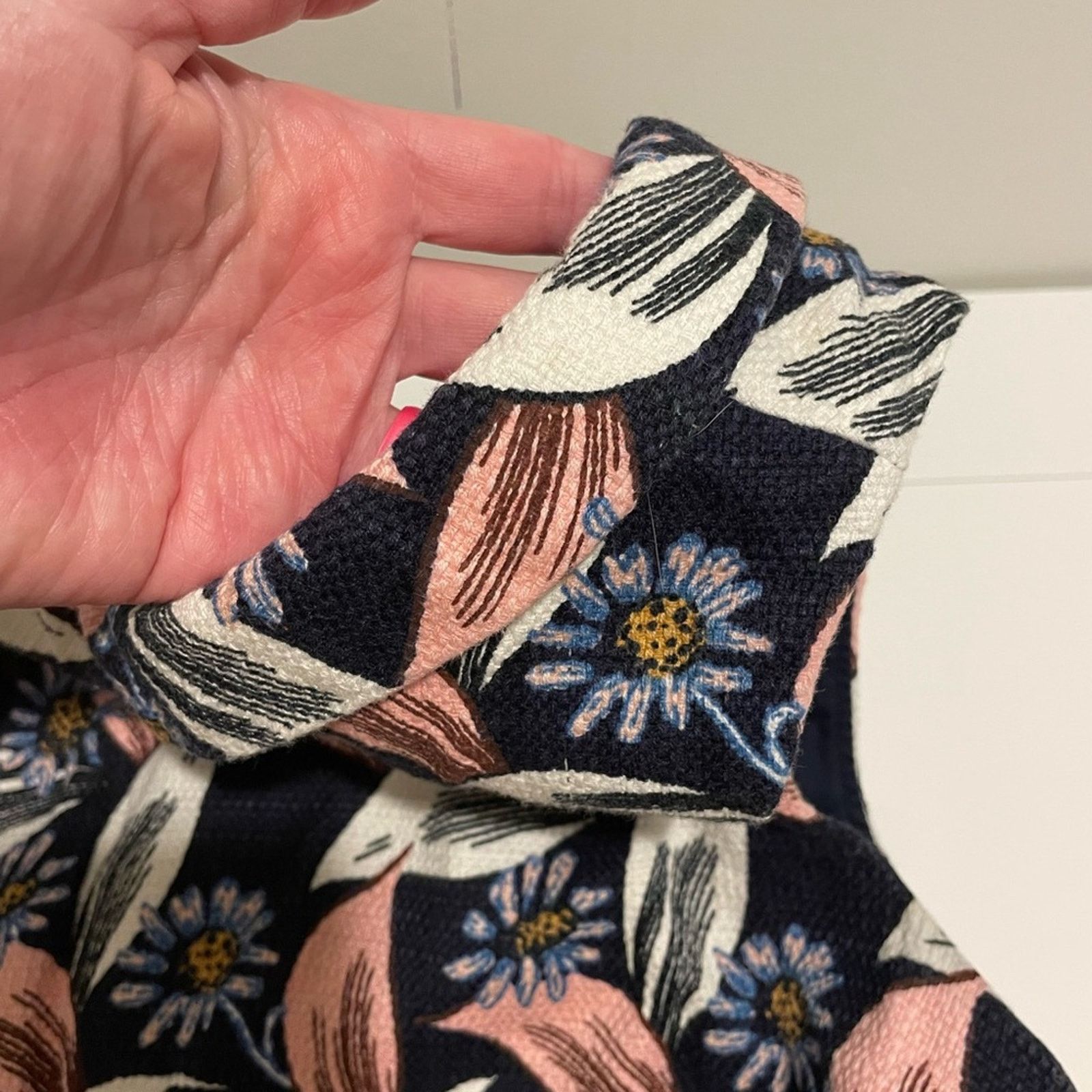 Boden Boden Martha Style Daisy Print Navy Pink Boatneck Top 2 Size XS / US 0-2 / IT 36-38 - 3 Thumbnail