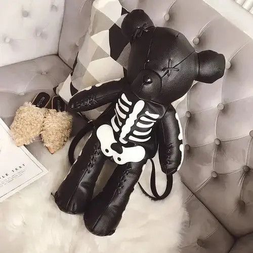Other Black Skeleton Bear Backpack Bag Size ONE SIZE - 4 Thumbnail