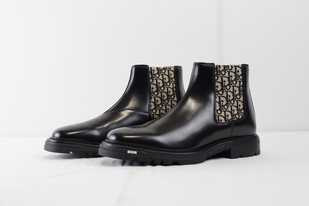Dior o1rshd1 Expl Explorer Chelsea Boot Calf in Black/Beige Size US 12 / EU 45 - 20 Thumbnail