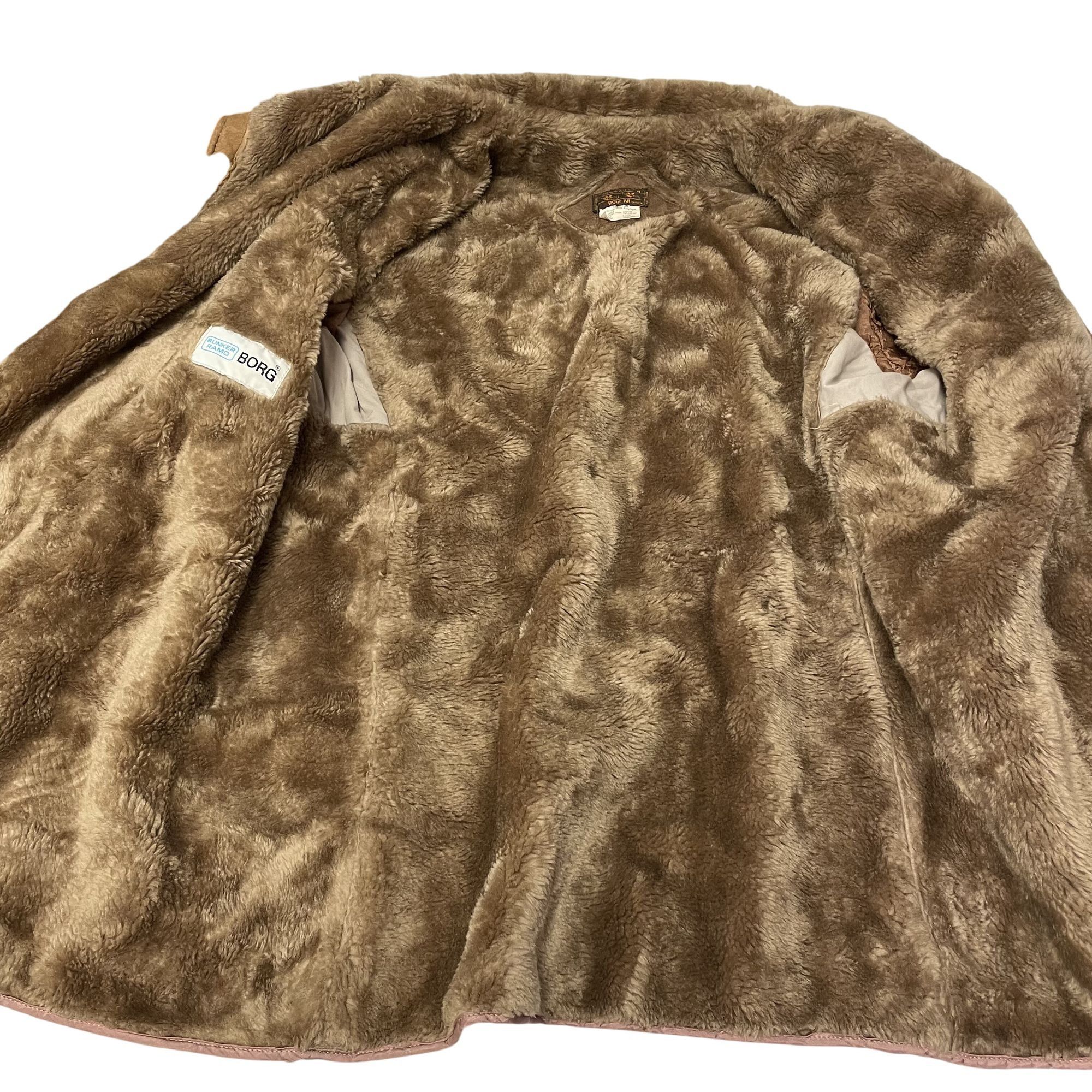 Other 70's Bunker Ramo Borg SHERPA Nubuck Leather Suede Jacket L Size US XL / EU 56 / 4 - 4 Thumbnail