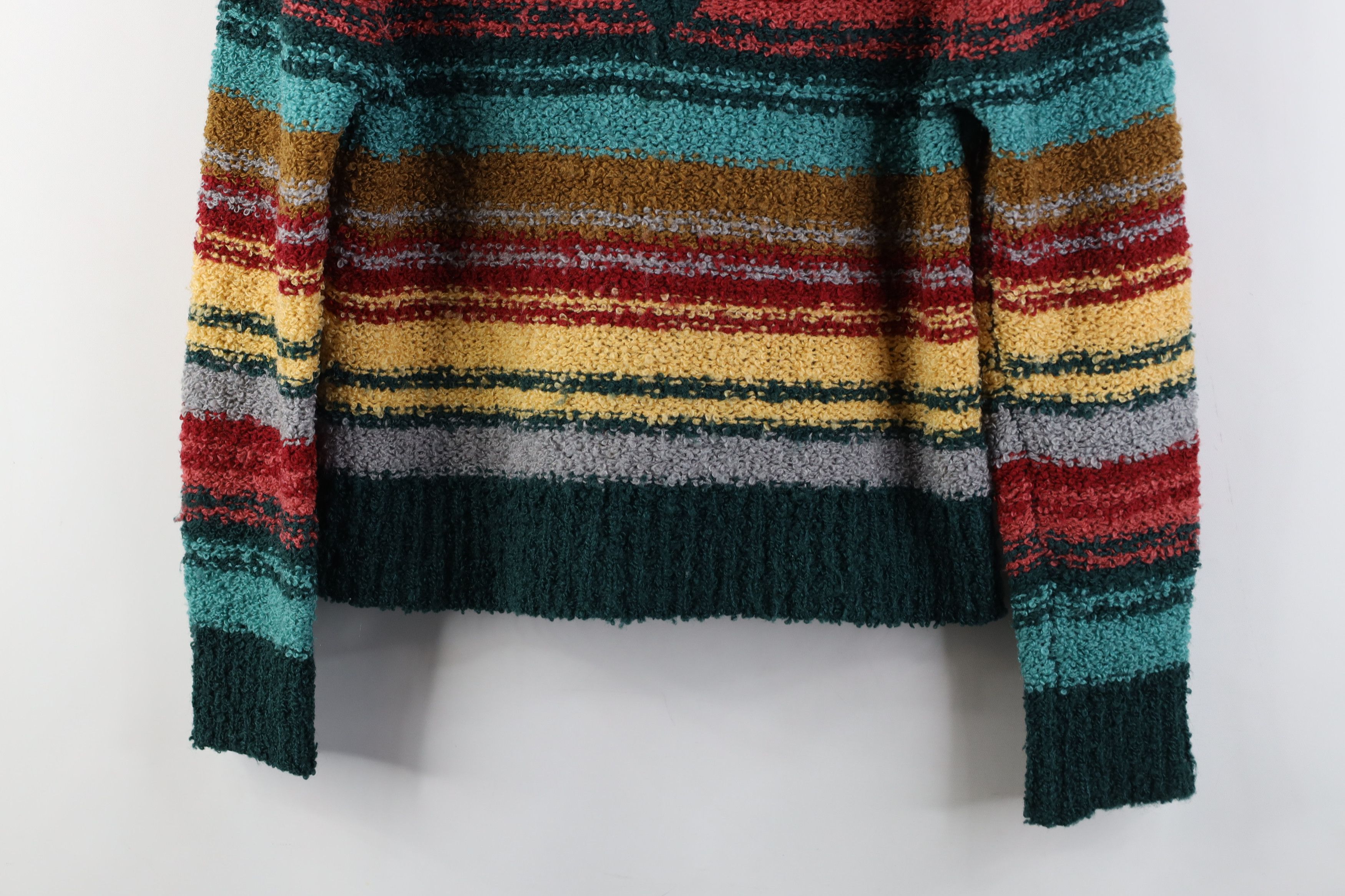 Vintage Vintage 90s Y2K Streetwear Rainbow Textured Knit Sweater Size M / US 6-8 / IT 42-44 - 3 Thumbnail