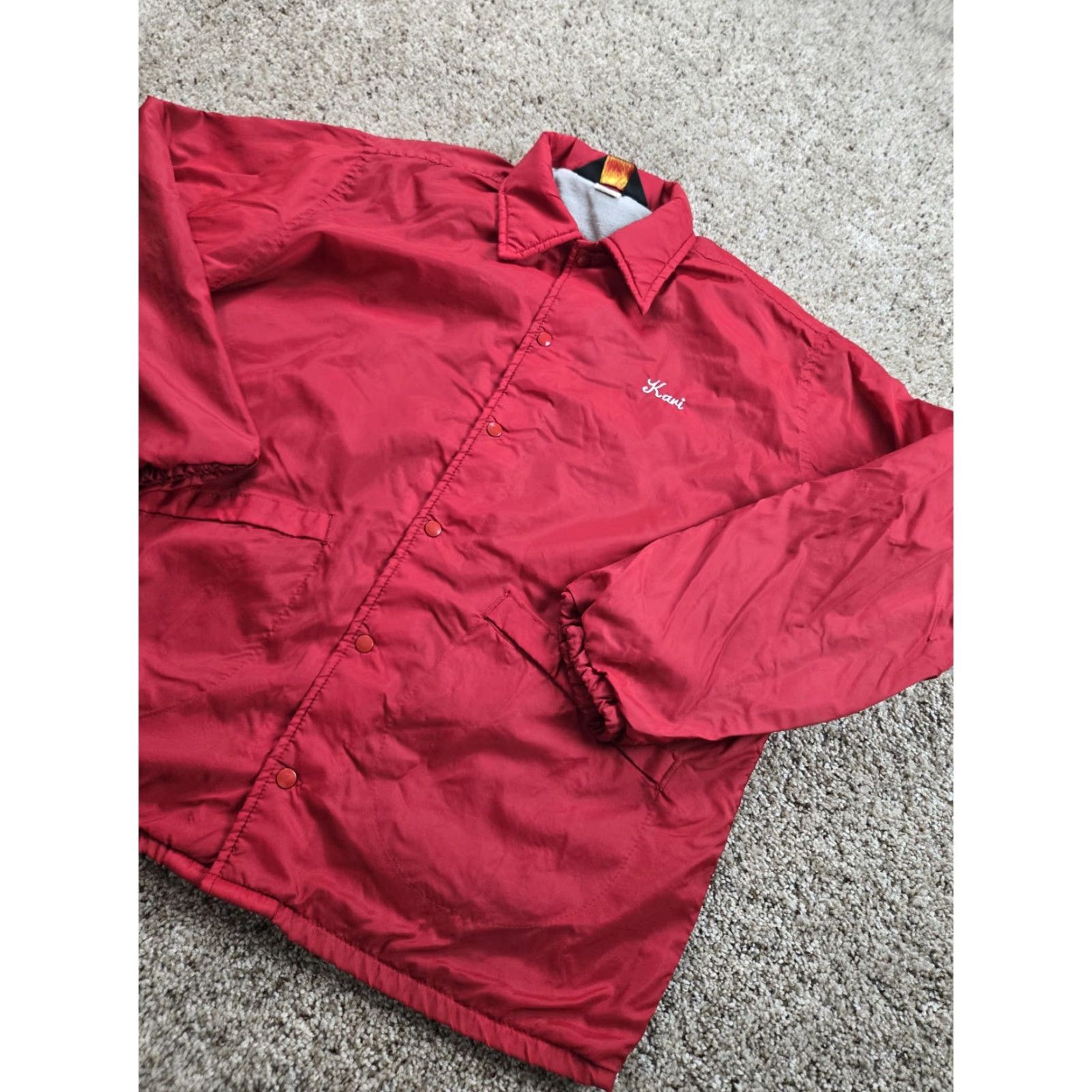 Dunbrooke VINTAGE Dunbrooke Pla-Jac Jacket Men M Red Windbreaker Snap Front Lined 80s Size US M / EU 48-50 / 2 - 3 Thumbnail