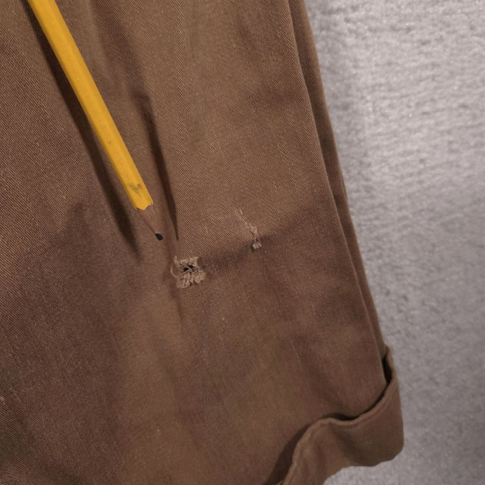 Vintage L.L.Bean Cargo Pants Mens 32x30 Brown Elastic Waist Utility Casual Workwear Pants Mens Brown Cargo Straight Leg Front Zip Button Closure Pockets 32x30 Size US 32 / EU 48 - 6 Thumbnail