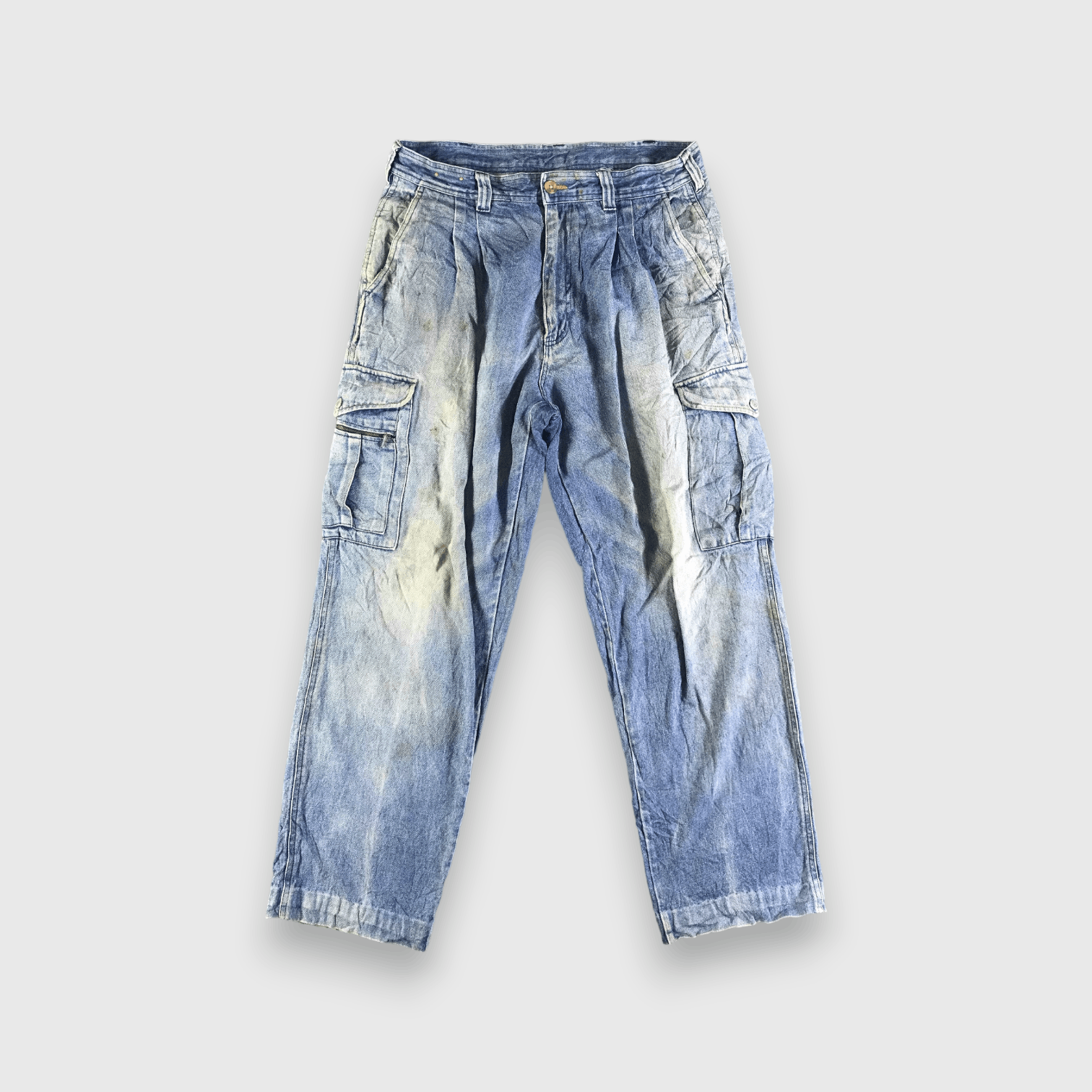 Vintage Vintage Blue Wash Even River Jeans-J3903 Size US 34 / EU 50 - 1 Thumbnail