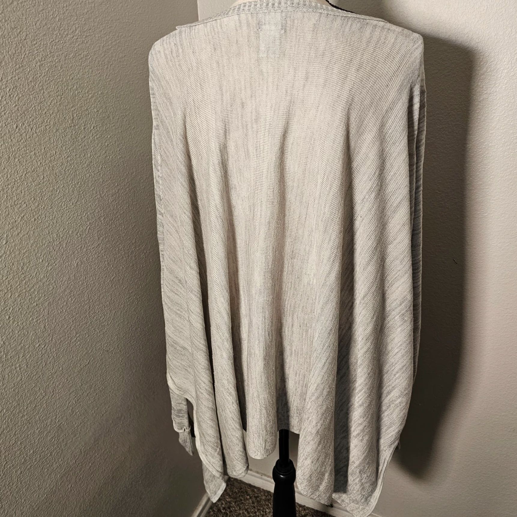 Converse Converse One Star Womens Pullover Sweater Long Sleeve Gray Acrylic XL Slim Asymmetric Scoop Neck Stars Pattern Knit Size XL / US 12-14 / IT 48-50 - 4 Thumbnail
