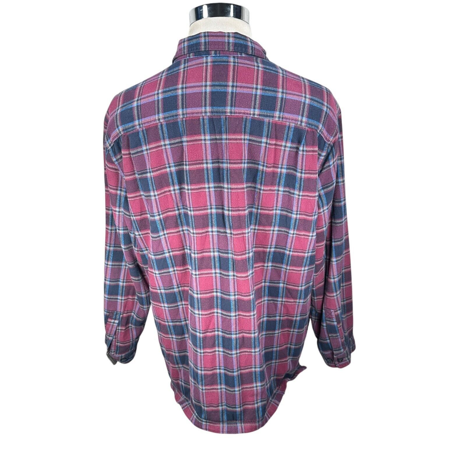 L.L. Bean LL Bean Flannel Shirt Men's XL Blue Red Plaid Button Up Size US XL / EU 56 / 4 - 5 Thumbnail