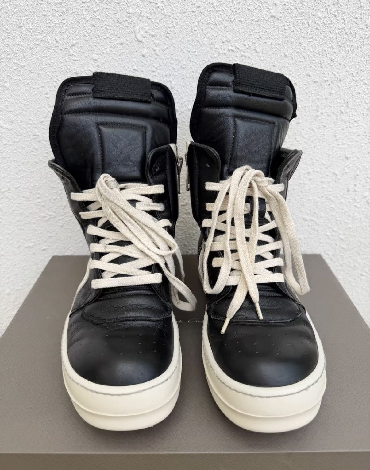 Rick Owens Rick Owens women's high-top sneakers black/white Size US 5 / IT 35 - 3 Thumbnail