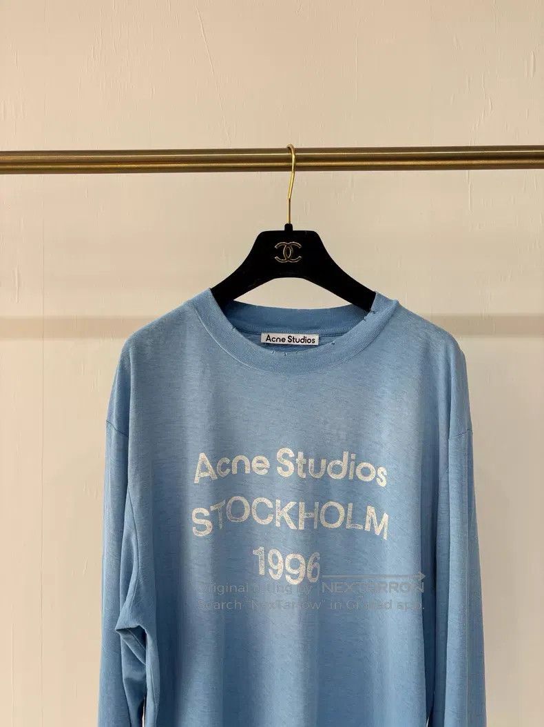 Acne Studios Acne Studios Baby Blue Vintage 1996 Printed Long Sleeve T- Size M / US 6-8 / IT 42-44 - 2 Thumbnail