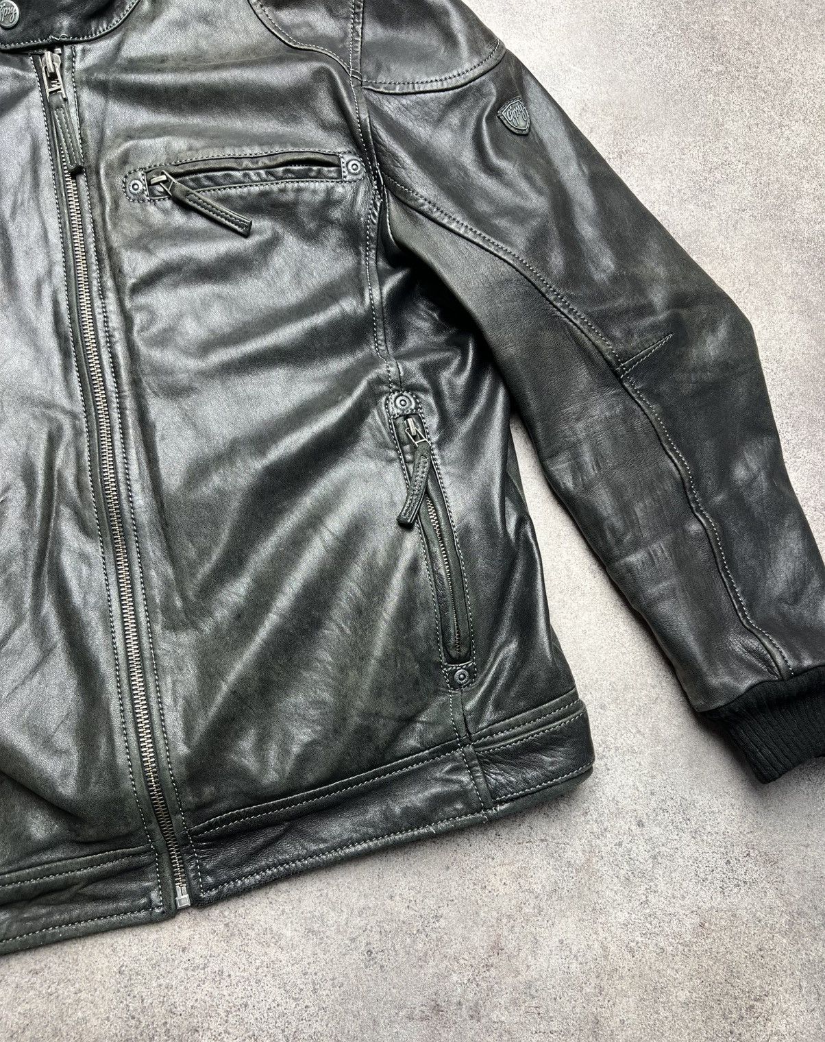 Gypsy × Japanese Brand Gipsy vintage faded leather jacket Size US L / EU 52-54 / 3 - 3 Thumbnail