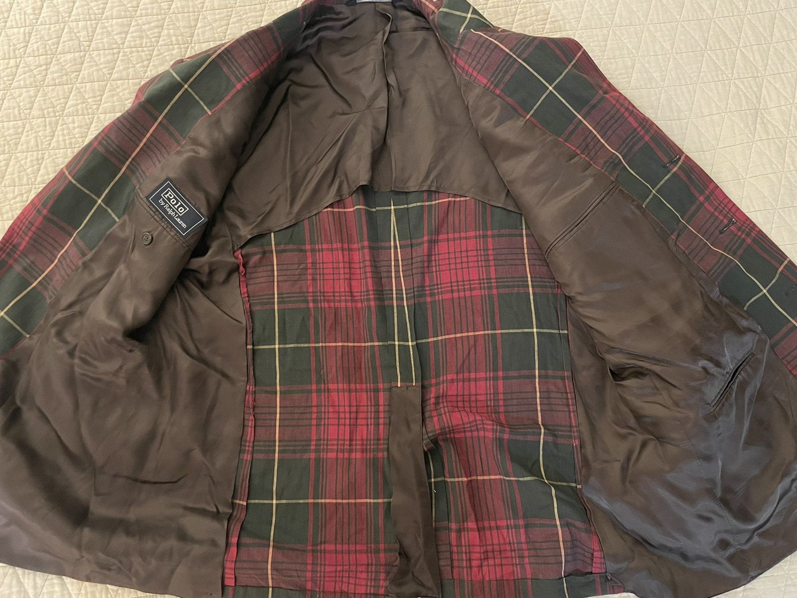 Polo Ralph Lauren × Vintage Cotton Madras Three-Button Jacket Size 46R - 5 Thumbnail