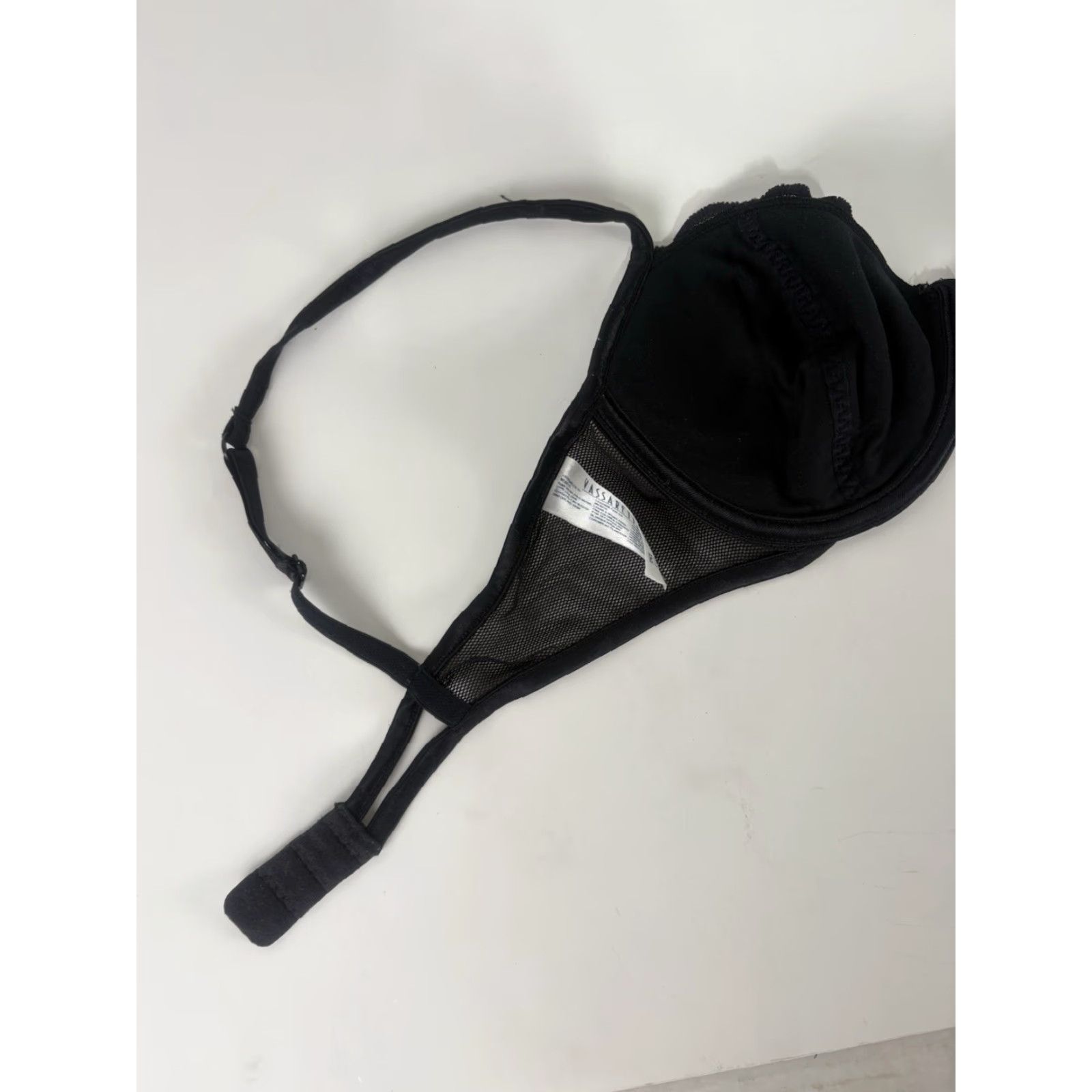 Vintage Vassarette Black Lightly Lined Lace Bra 36C Womens Underwire Floral 90s Sexy Size ONE SIZE - 5 Thumbnail