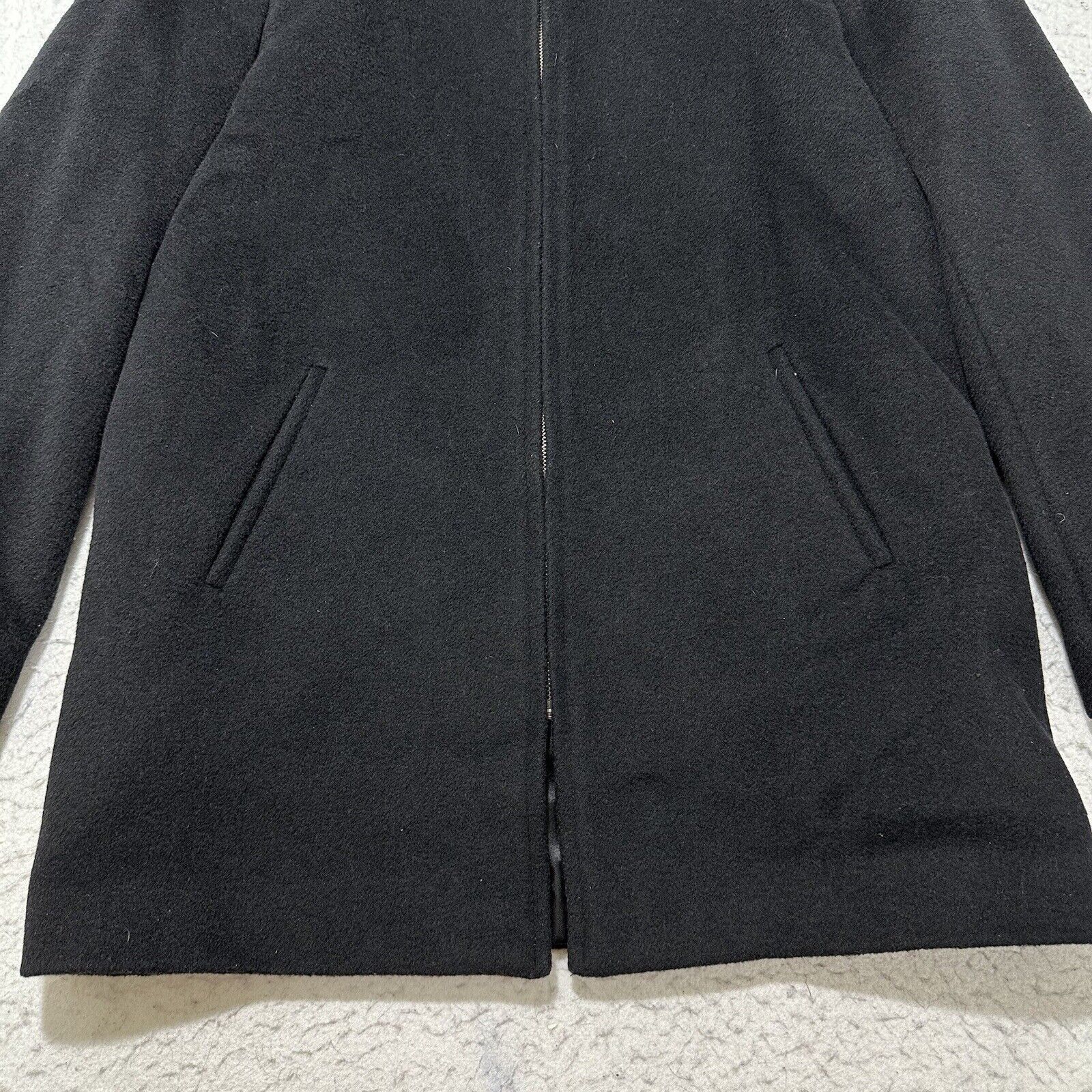 Other Dana Buchman 8 Black Wool Angora Blend High Neck Coat Jacket Size M / US 6-8 / IT 42-44 - 5 Thumbnail