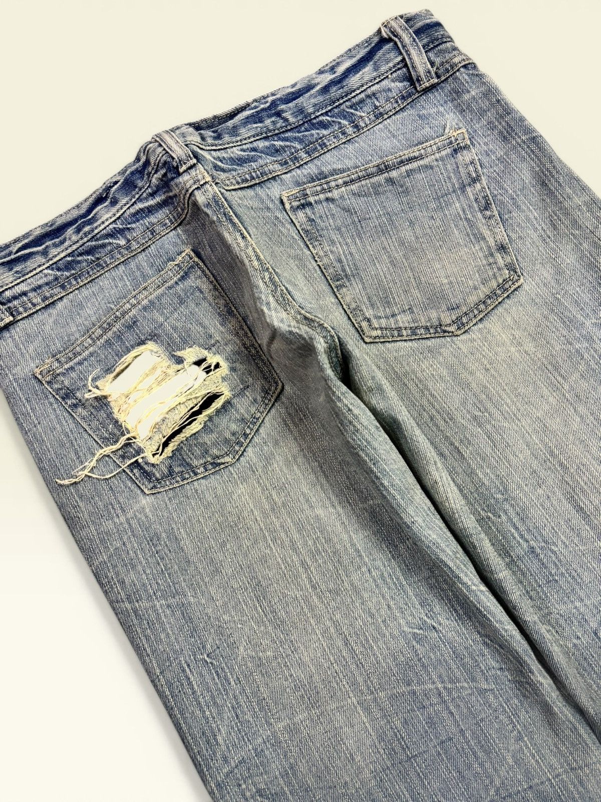 Undercover Japan Grunge Double Waist Ripped Floral Bandana Jeans Size US 30 / EU 46 - 6 Thumbnail