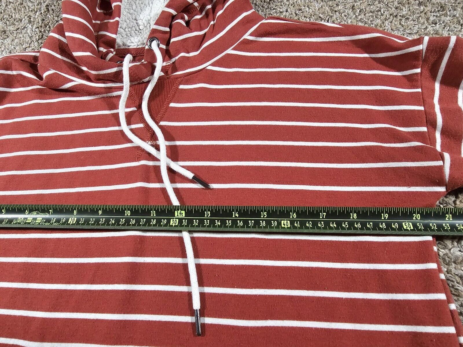 Designer Maurices red/orange striped sherpa hood hoodie Medium Size M / US 6-8 / IT 42-44 - 5 Thumbnail