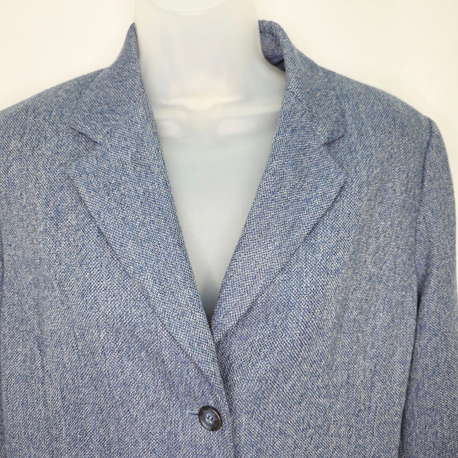 Other Vintage Talbots Petites Blue 100% Wool Women Blazer Jacket Size XL / US 12-14 / IT 48-50 - 6 Thumbnail