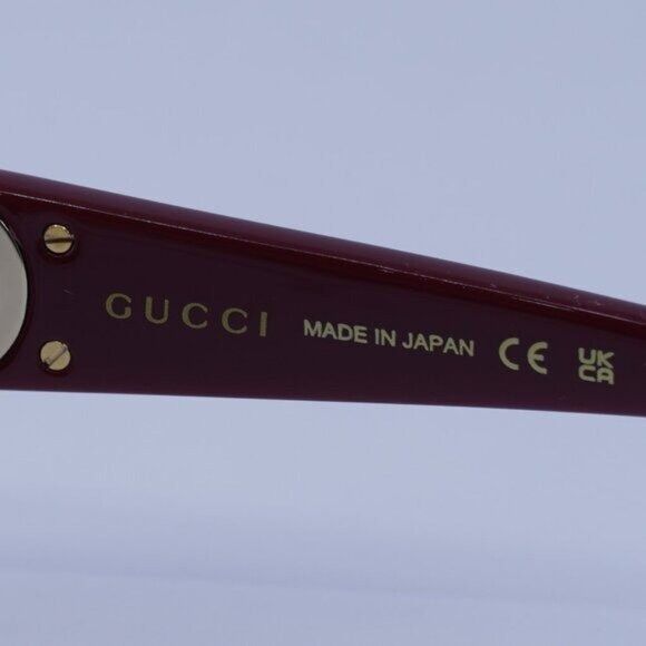 Gucci Gucci GG1826SK 003 Sunglasses Burgundy Geometric Frame Size ONE SIZE - 7 Thumbnail