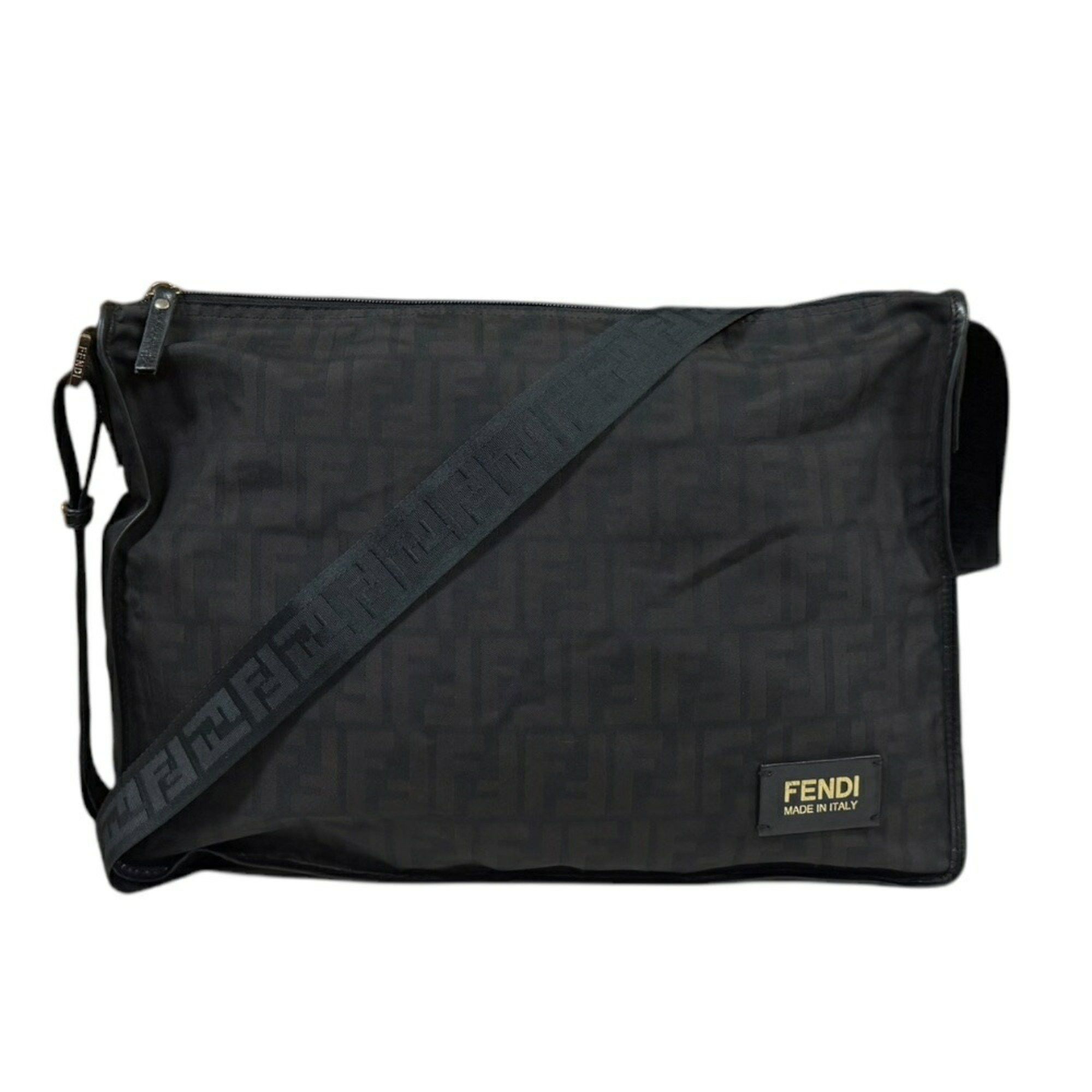 Fendi FENDI ZUCCA SHOULDER BAG NYLON 7VA148 BLACK MEN'S Size ONE SIZE - 1 Thumbnail