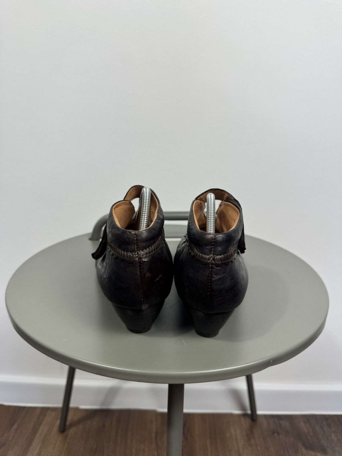 Other Think Vintage Leather Mary Jane Heels Shoes Brown EU 39 Size US 8 / IT 38 - 5 Thumbnail