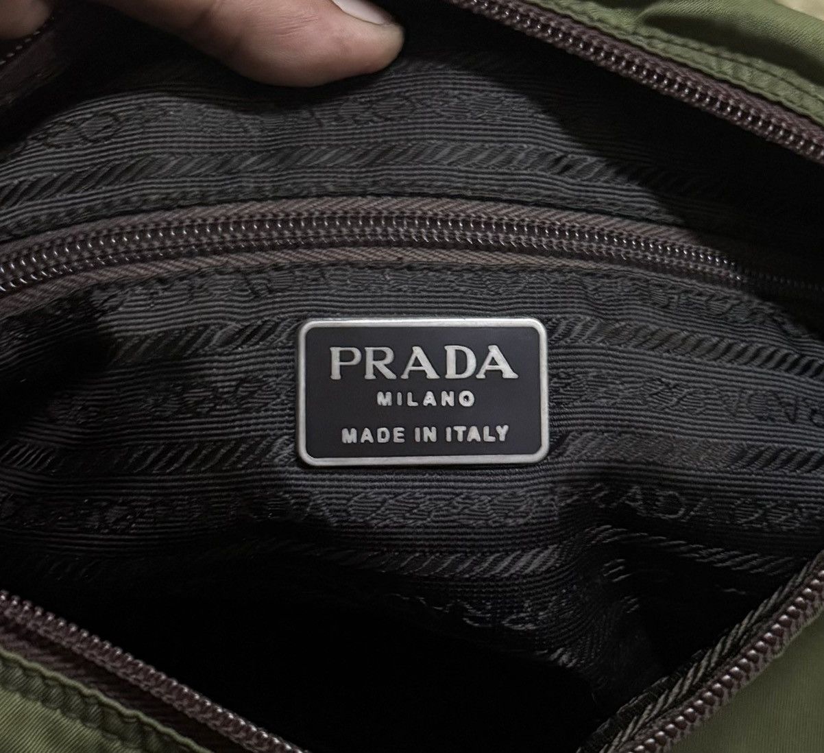 Prada Prada Nylon Messenger Bag Green Color Leather Size ONE SIZE - 8 Thumbnail