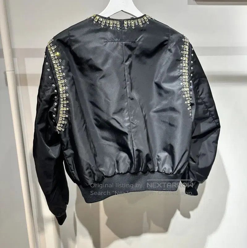 Givenchy Givenchy Black Nylon Women's Jacket with Studs . Size S / US 4 / IT 40 - 2 Thumbnail
