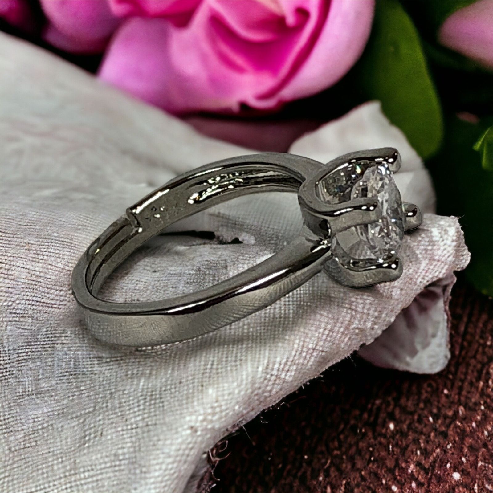 Other Cubic Zirconia Engagement Wedding Travel SizeAdjustable Ring Size ONE SIZE - 8 Thumbnail