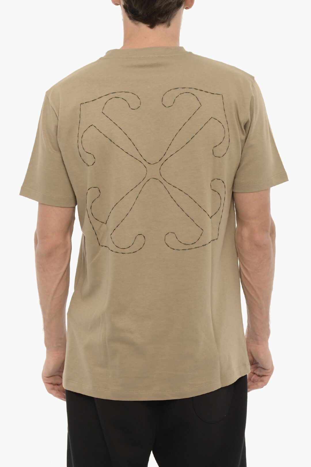 Off-White og1mm0824 Slim Fit Crewneck T-Shirt in Beige Size US XS / EU 42 / 0 - 2 Thumbnail