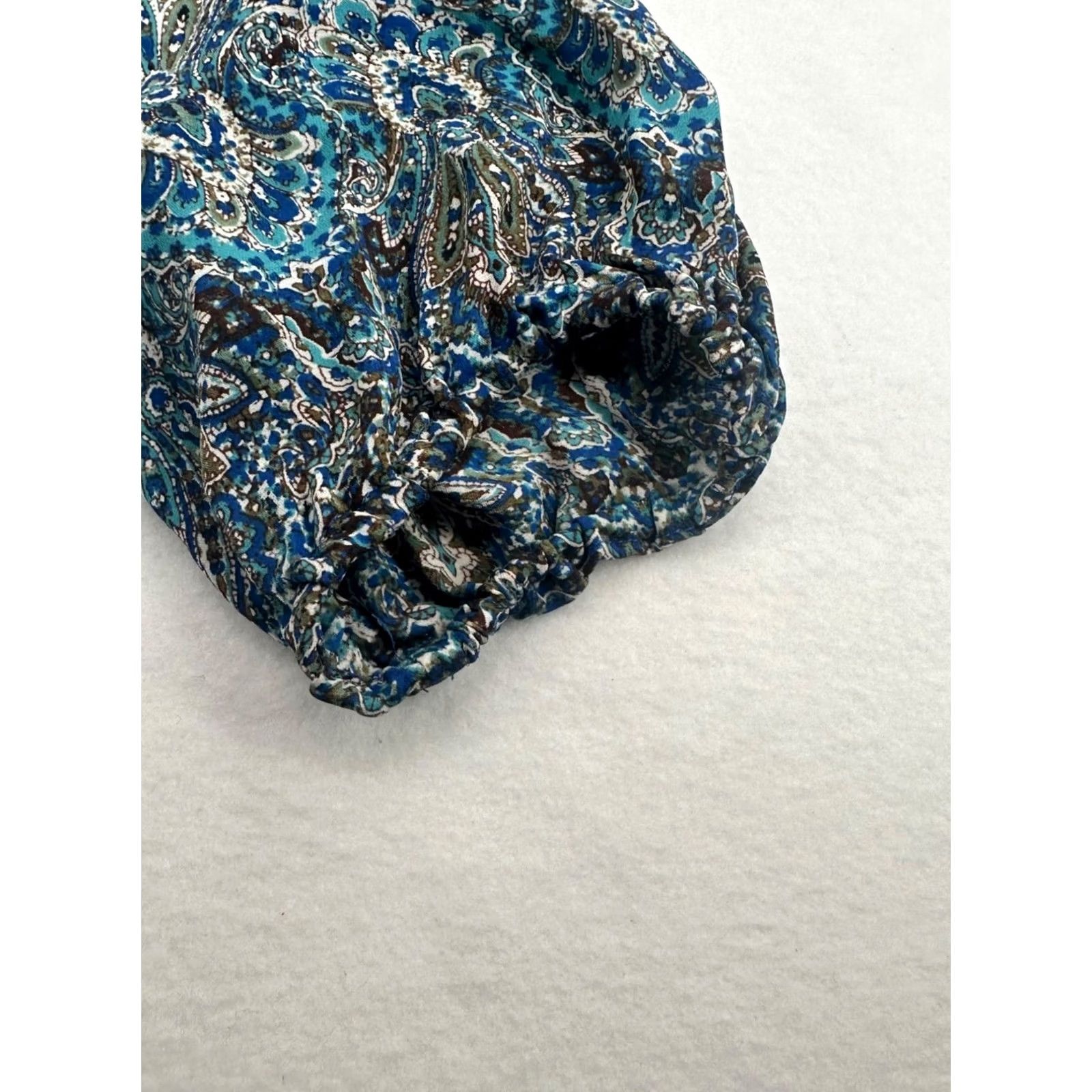Joie JOIE Silk Blouse Paisley Print Blue Size L Womens Size L / US 10 / IT 46 - 6 Thumbnail
