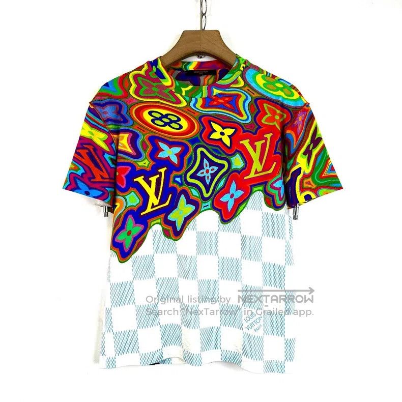 Louis Vuitton Louis Vuitton Co-branded color printed logo checkerboard T Size US XS / EU 42 / 0 - 1 Thumbnail