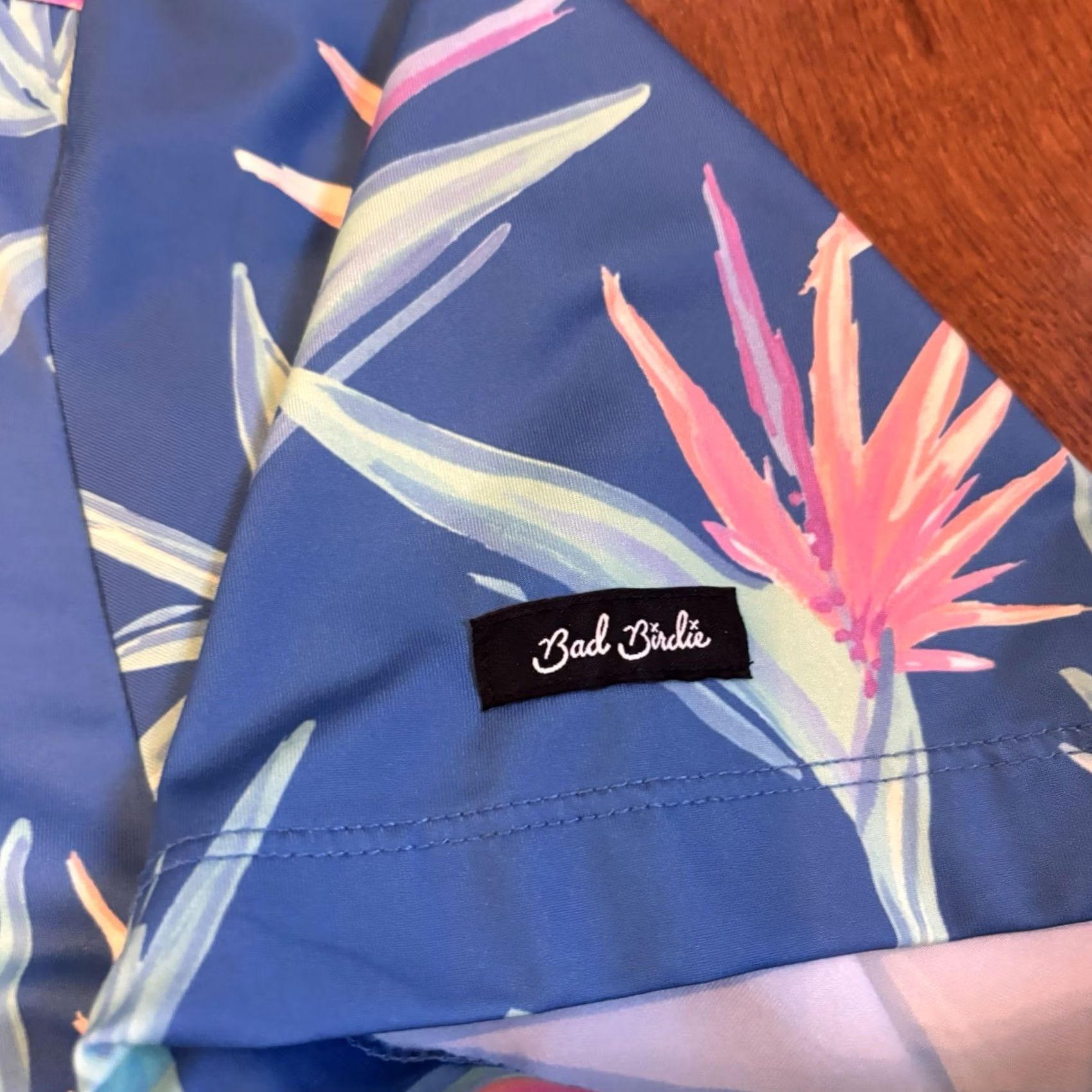 Vintage Blue Pink Tropical Floral Polo Shirt Mens Regular sz M Size US M / EU 48-50 / 2 - 4 Thumbnail