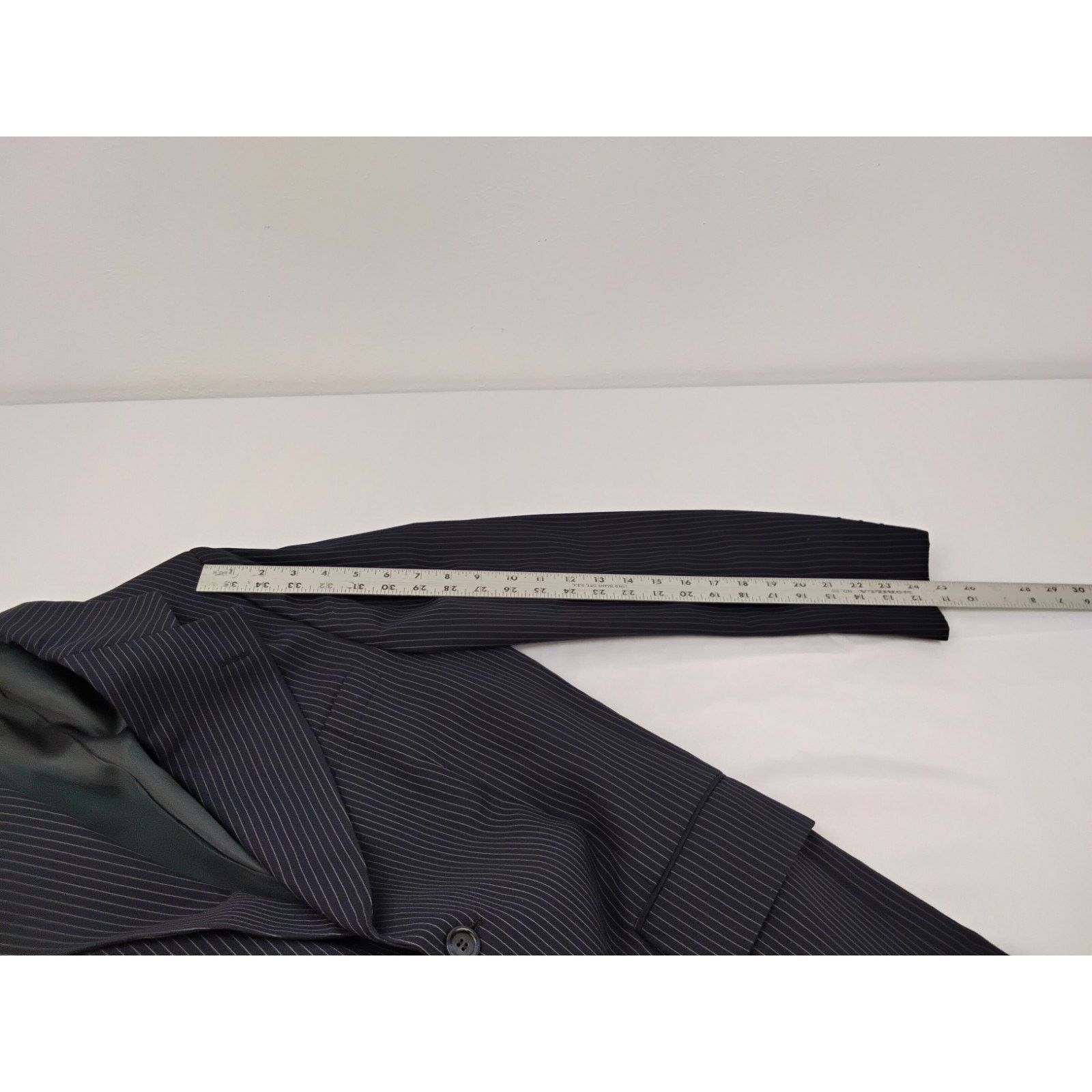 Givenchy Givenchy Blazer Men's 41" Chest Navy Pinstripe VTG 1970s Size 42R - 18 Thumbnail