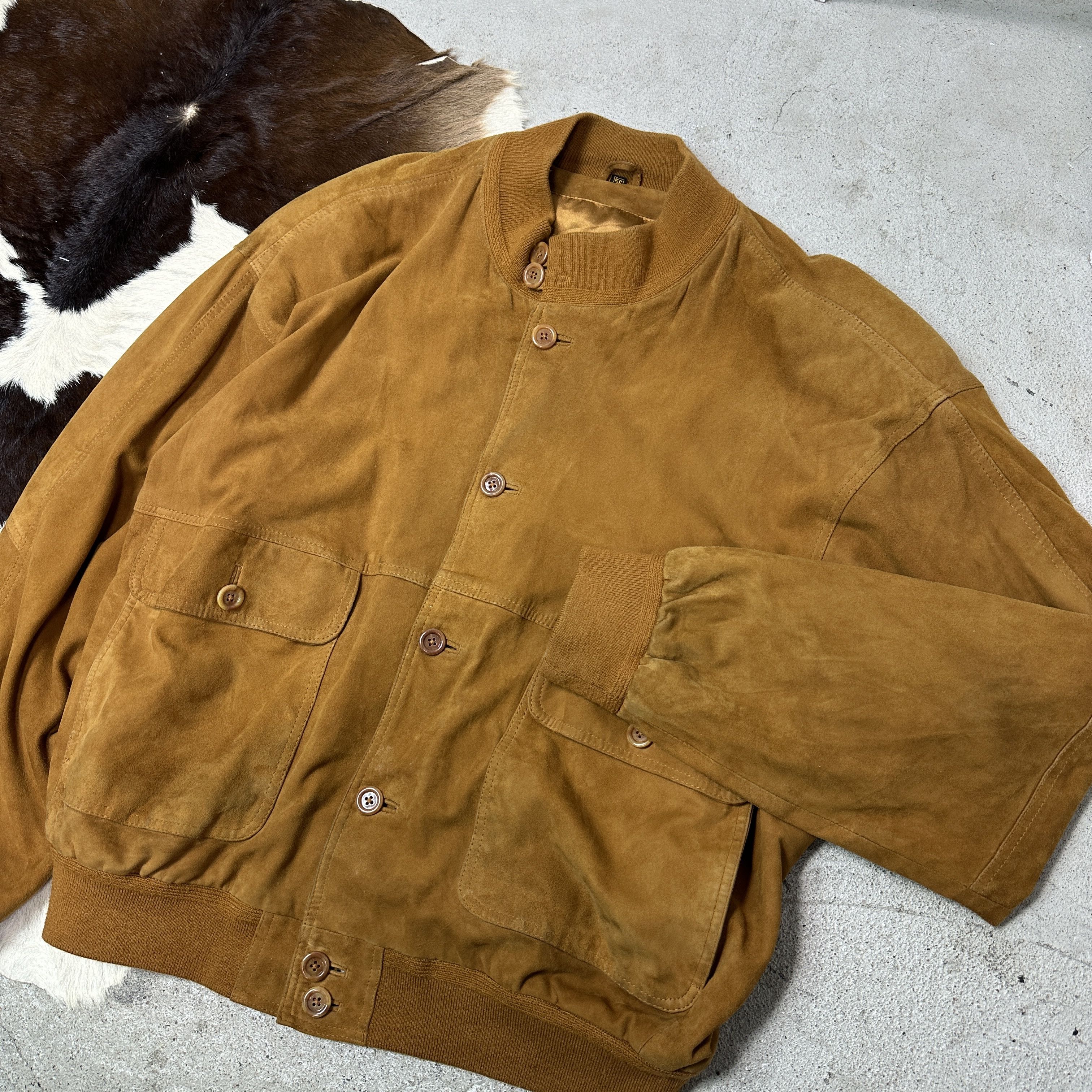 Vintage Vintage Leather Suede Old School Moto Jacket 90s Size US XXL / EU 58 / 5 - 3 Thumbnail