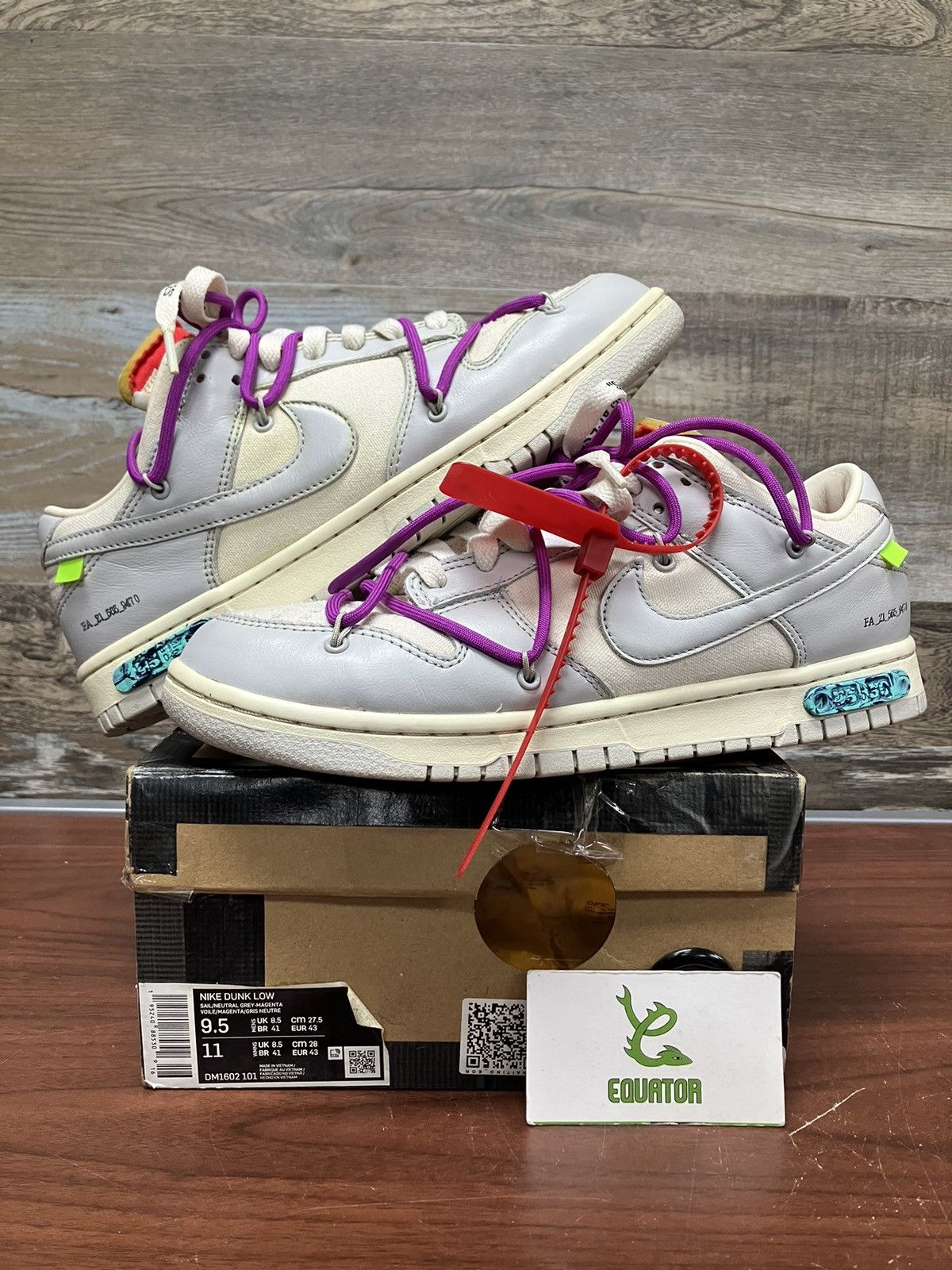 Nike Off White Nike Dunk Low Off White Lot 45 Size 9.5 Grailed