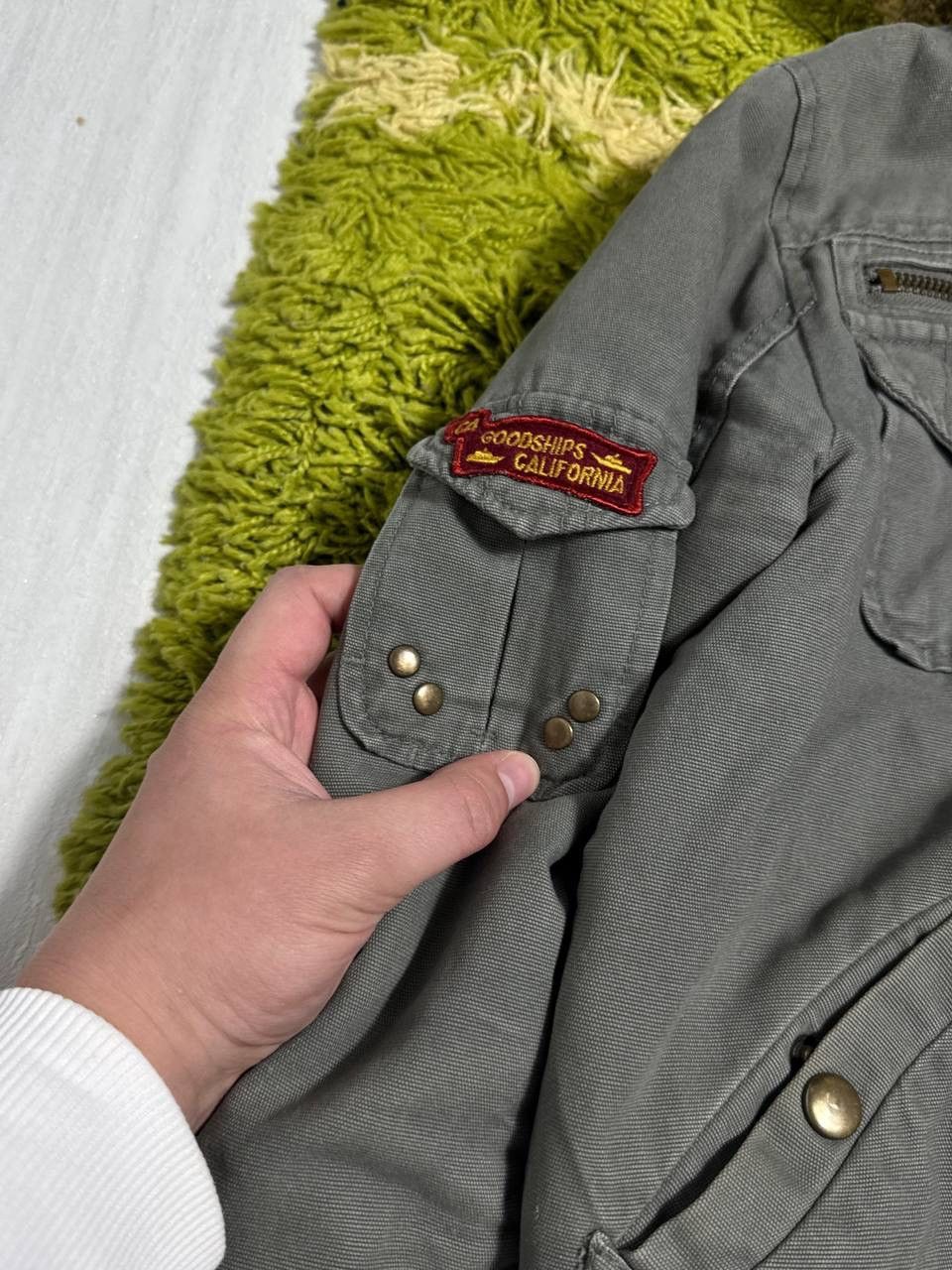 Japanese Brand Vintage Japanese Washed Cropped Fur LGB Style Bomber Jacket Size L / US 10 / IT 46 - 5 Thumbnail